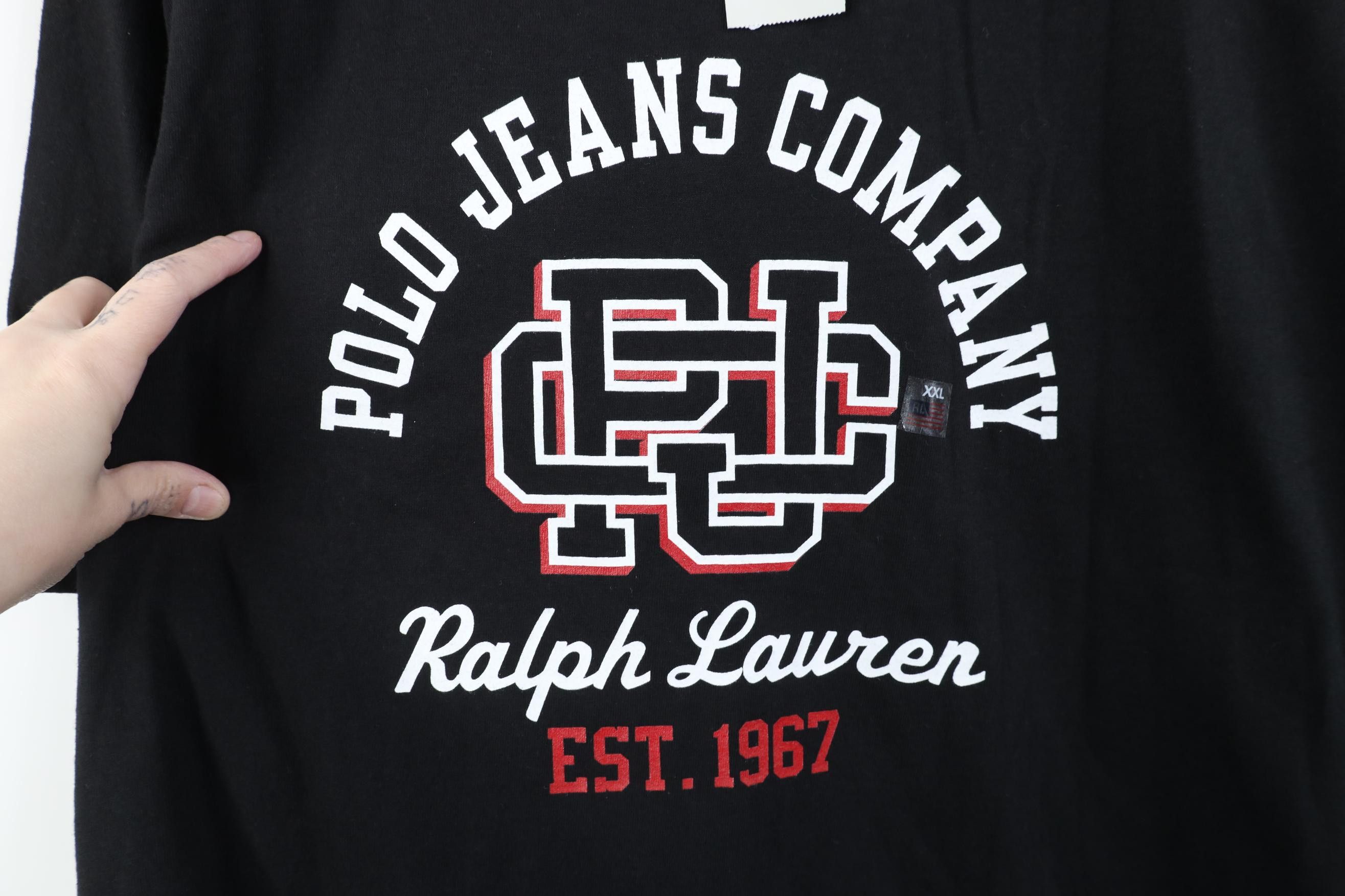 Polo Ralph Lauren Deadstock Vintage 90s Ralph Lauren Monogram T-Shirt Cotton Size US XXL / EU 58 / 5 - 4 Thumbnail