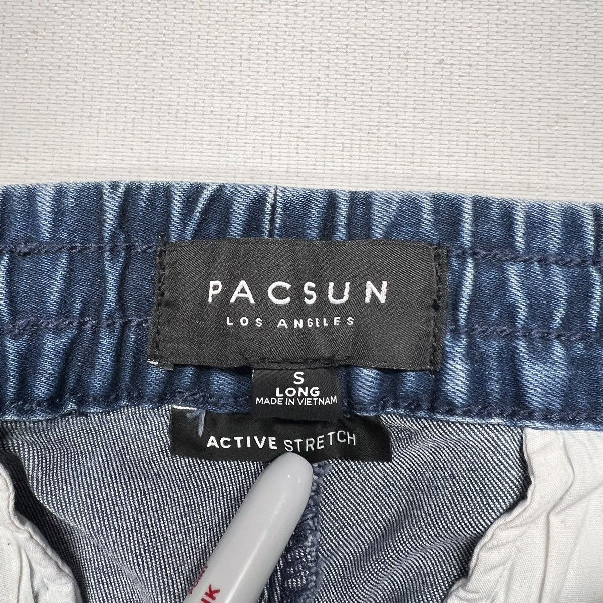 Pacsun Pacsun Jeans Blue Stacked Skinny Drawstring Zip Stripe Size US 30 / EU 46 - 6 Thumbnail