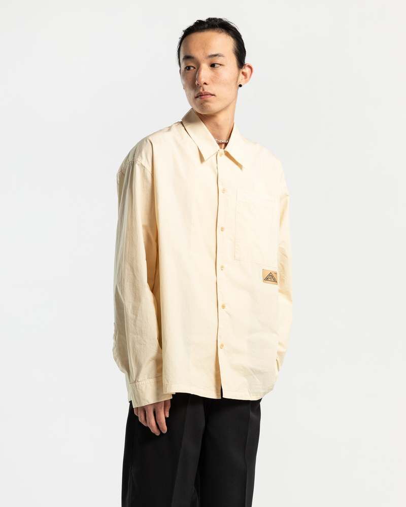 OAMC o1y0225 Solid Color Zip Shirt in Beige Size US L / EU 52-54 / 3 - 3 Thumbnail