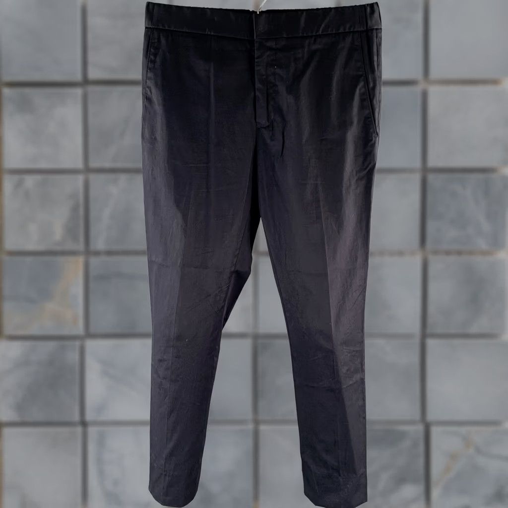 Loro Piana LORO PIANA Pants Casual Navy Solid Cotton Zip Fly Size S Size US 29 - 1 Thumbnail