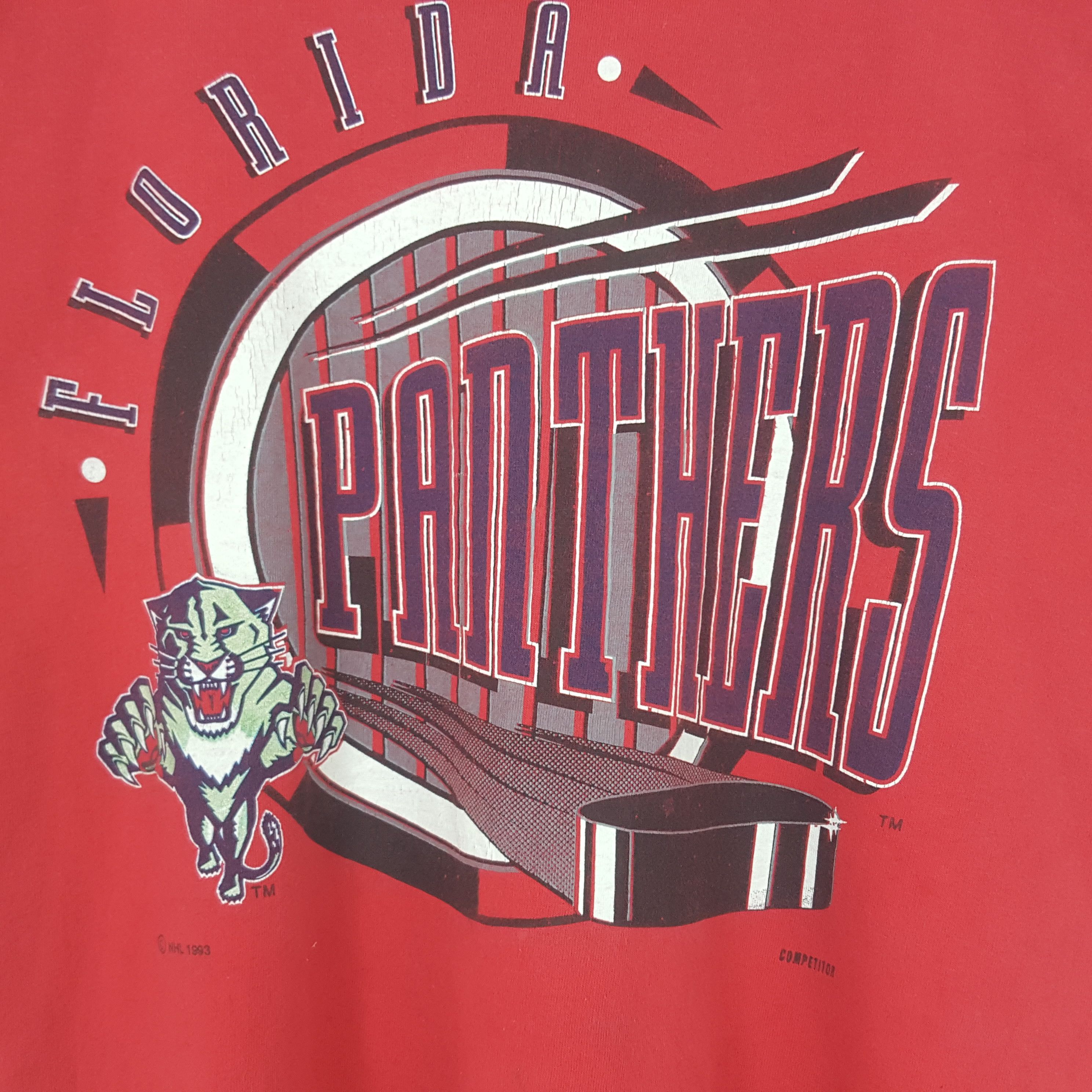 NHL × Vintage Vintage Florida Panthers Hockey Team Tshirt C276N65 Size US L / EU 52-54 / 3 - 2 Thumbnail