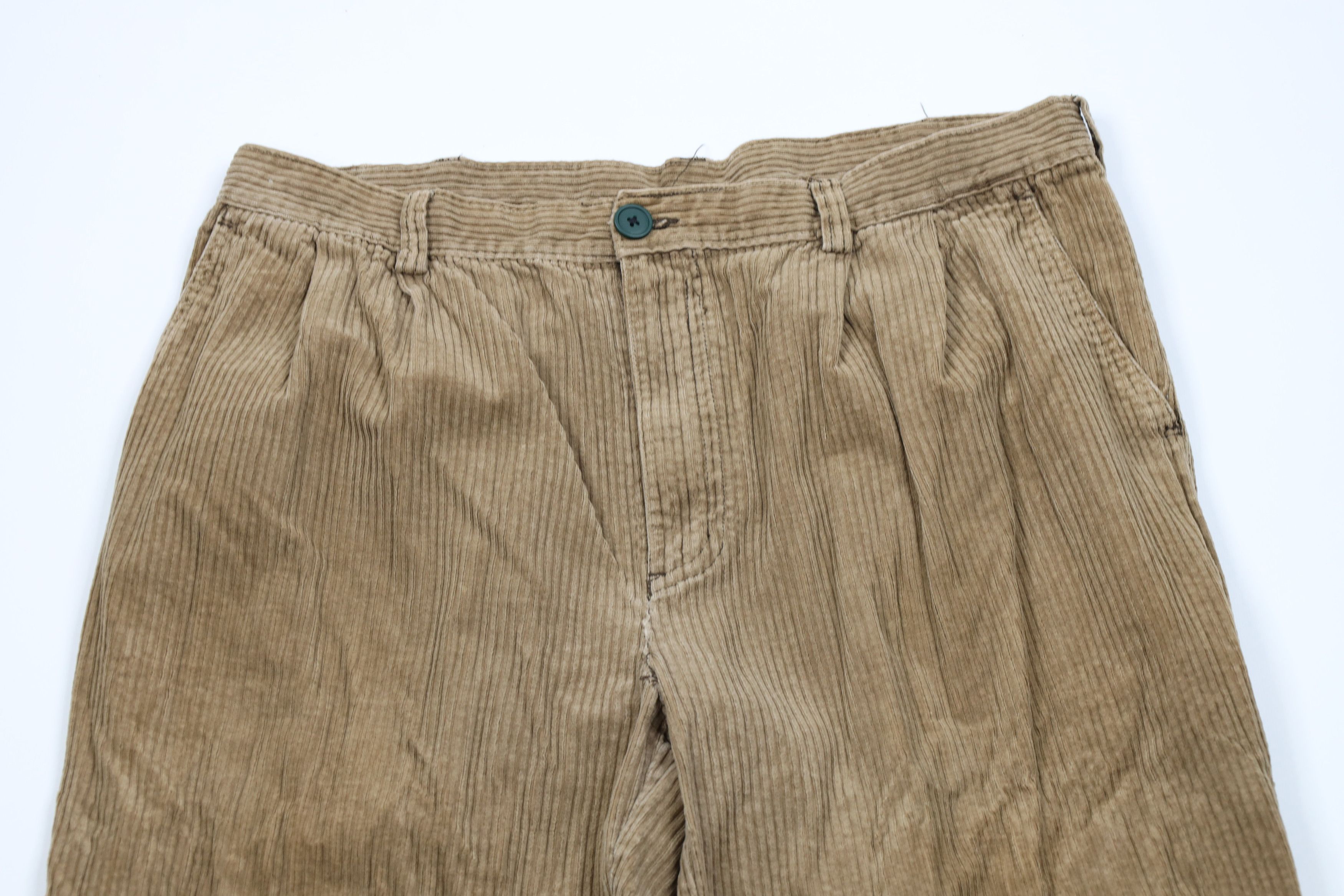 Vintage Vintage 90s Streetwear Wide Leg Corduroy Chino Pants Brown Size US 38 / EU 54 - 2 Thumbnail