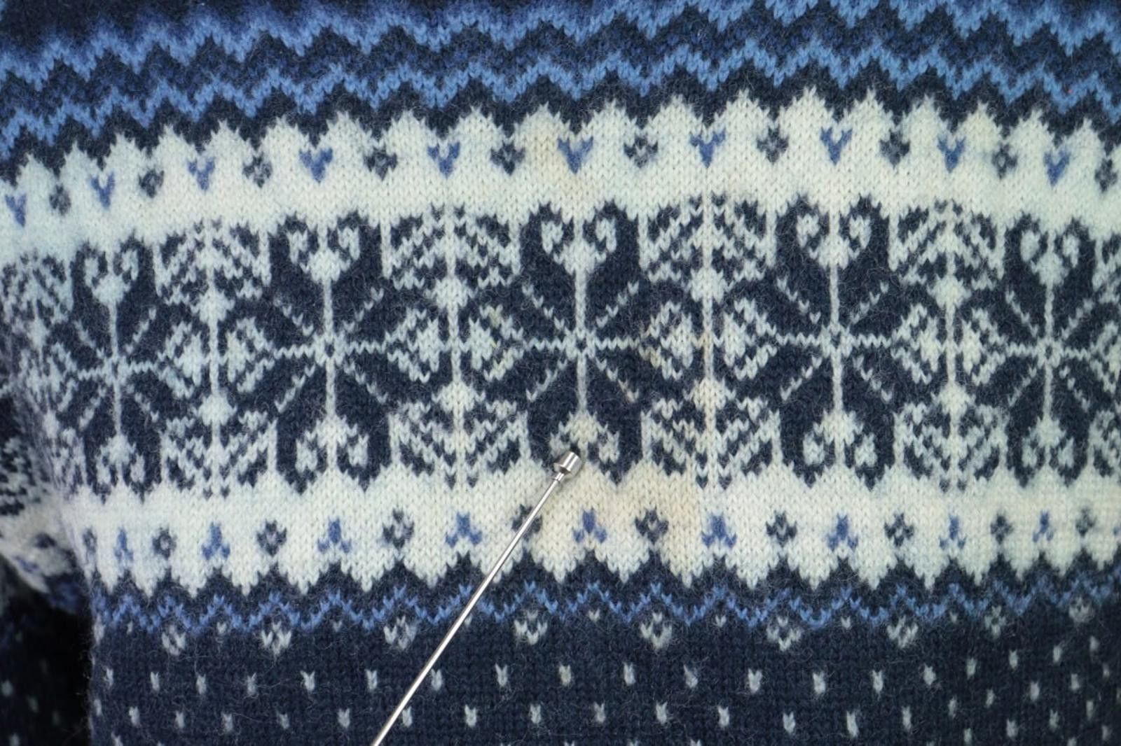 Dale Of Norway Wind-Fjord Blue Fair Isle Snowflake Wool Sweater Size M/L Size US M / EU 48-50 / 2 - 3 Thumbnail