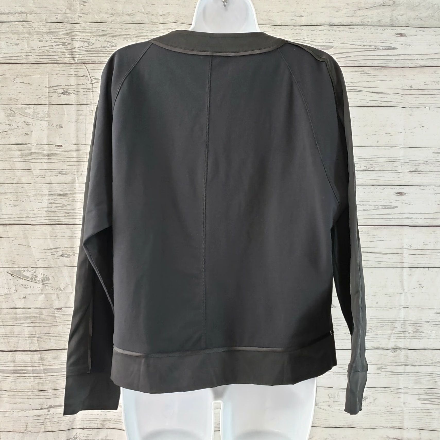 Athleta Derek Lam Athleta Womens Velocity Jacket M Black Solid V-Neck Track Jacket Womens M Black Velocity Jacket Size M / US 6-8 / IT 42-44 - 4 Thumbnail