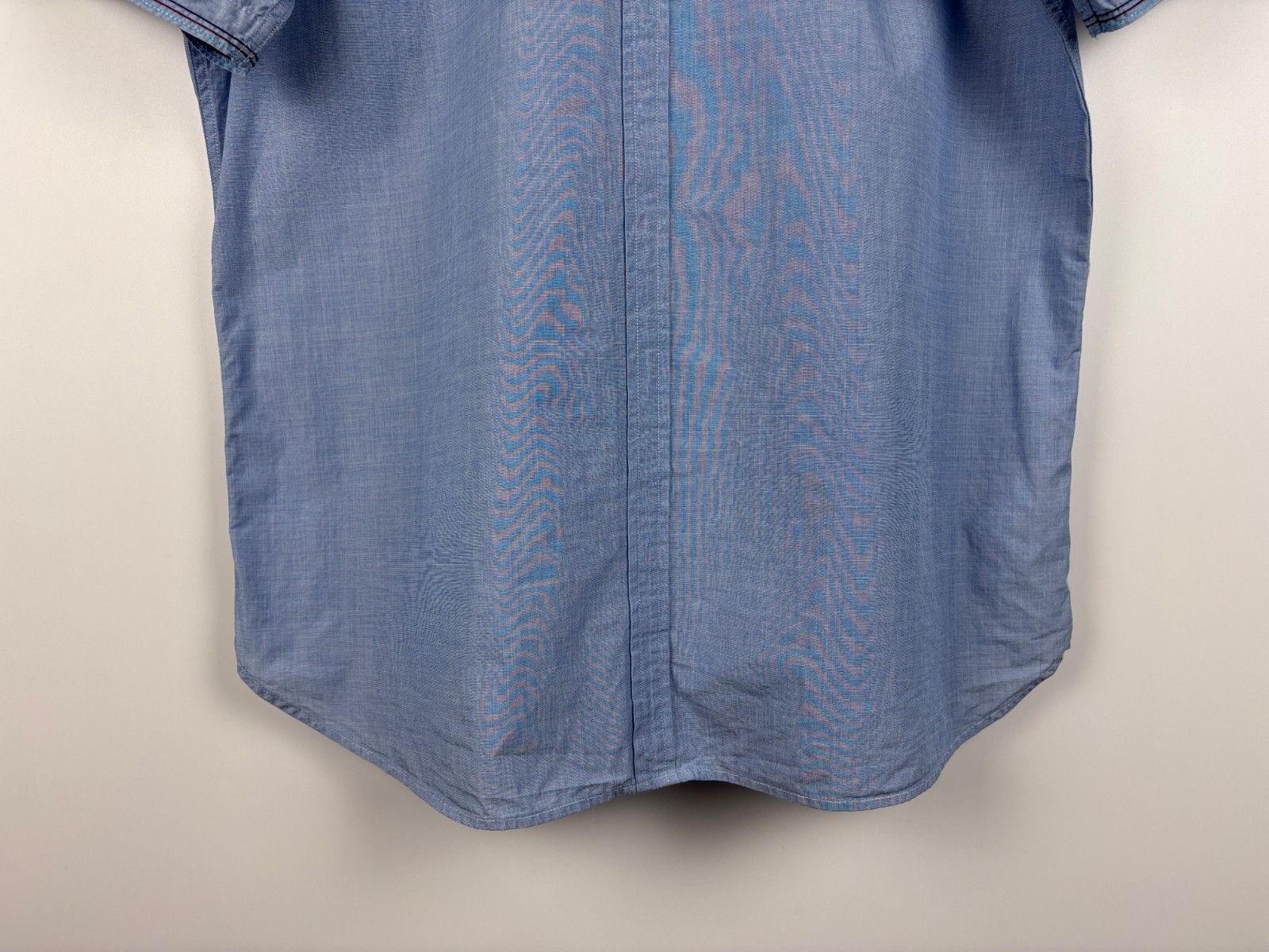 Fred Perry Fred Perry Button Down Short Sleeve Shirt Cotton Blue Size L Size US L / EU 52-54 / 3 - 7 Thumbnail