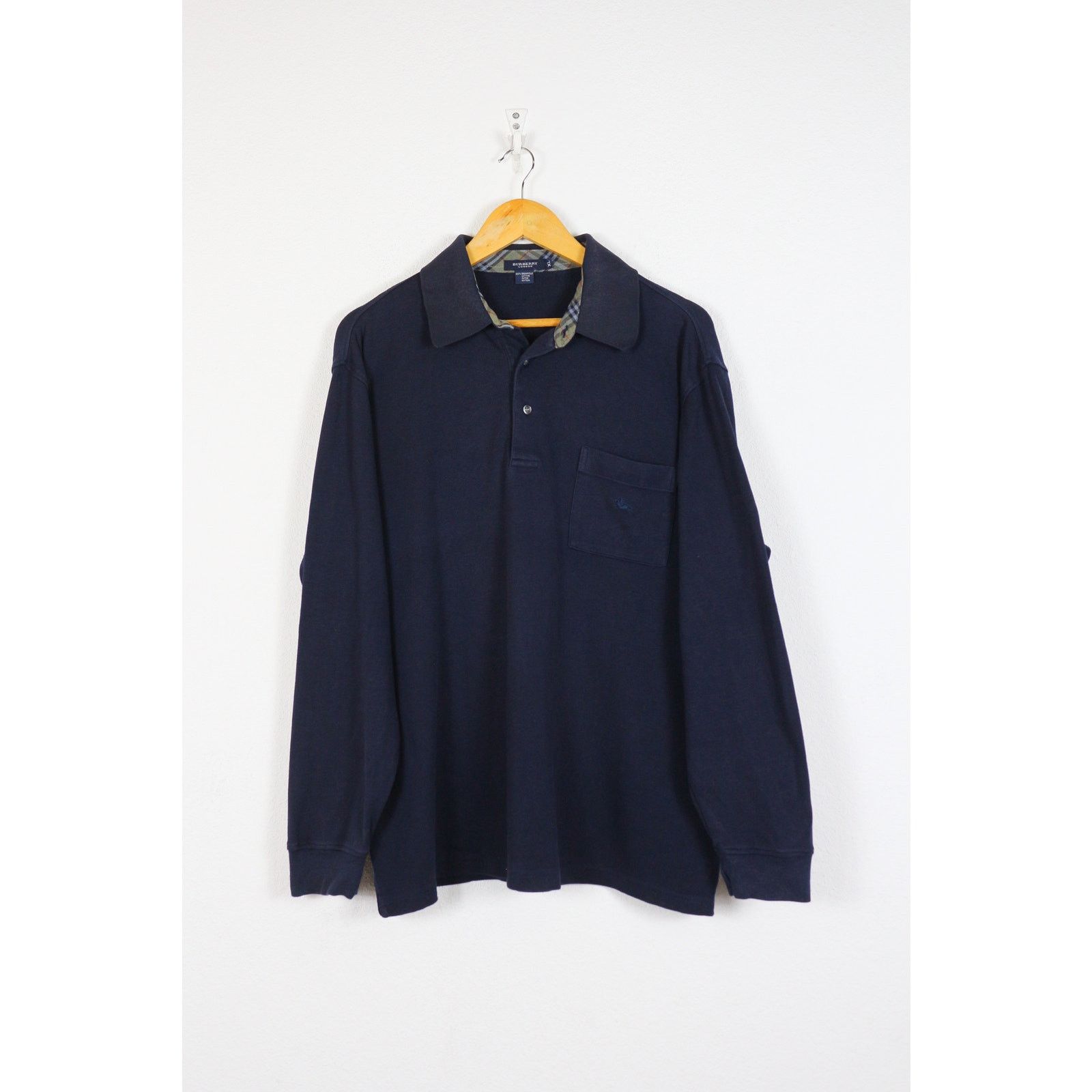 Burberry Vintage Burberry London Logo Knight Rugby Polo Shirt 90s Size US XL / EU 56 / 4 - 1 Thumbnail