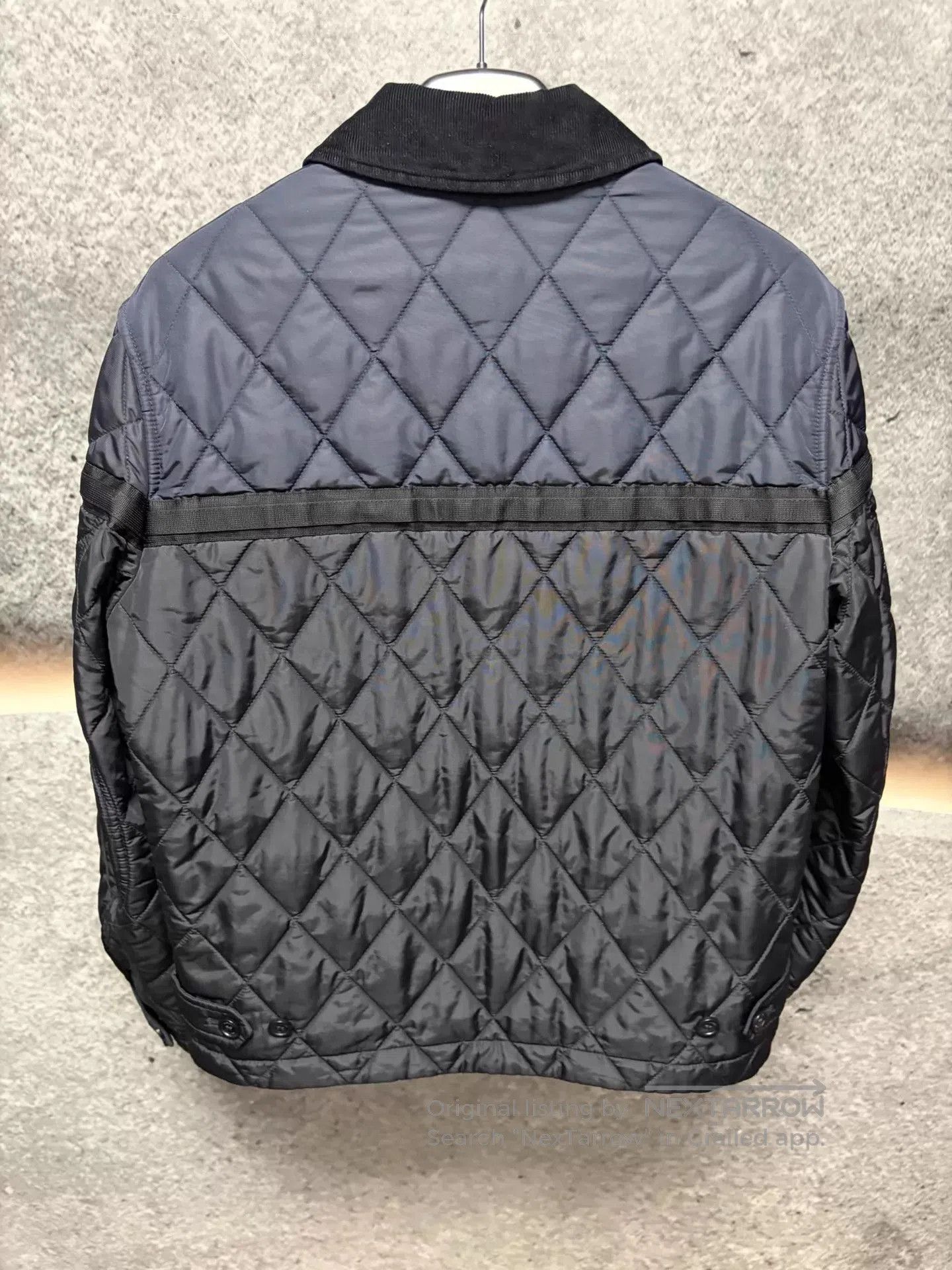 Burberry Quilted Black Jacket with Corduroy Collar - S. Size US S / EU 44-46 / 1 - 2 Thumbnail