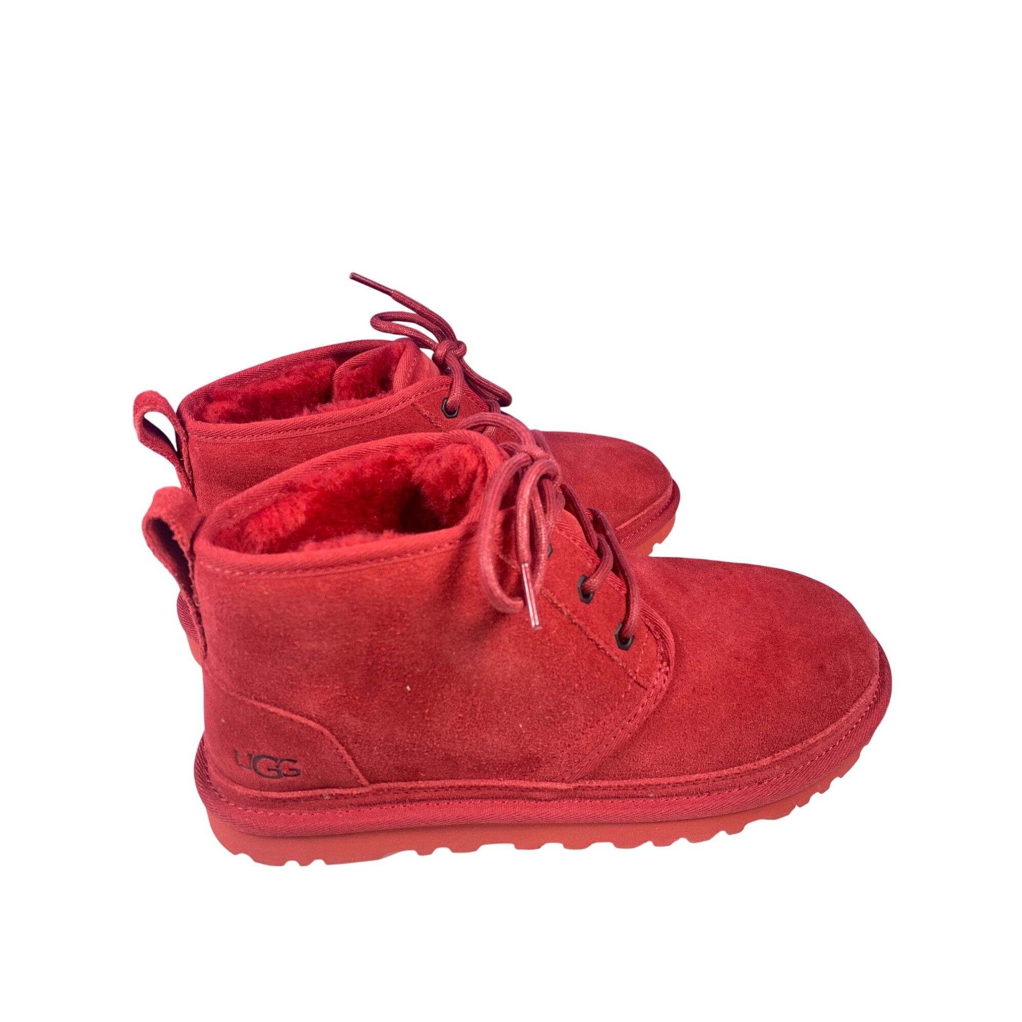 Ugg New UGG NEUMEL Mid Top Casual Snow Boots Suede Red Fur Women Size US 8 / IT 38 - 10 Thumbnail
