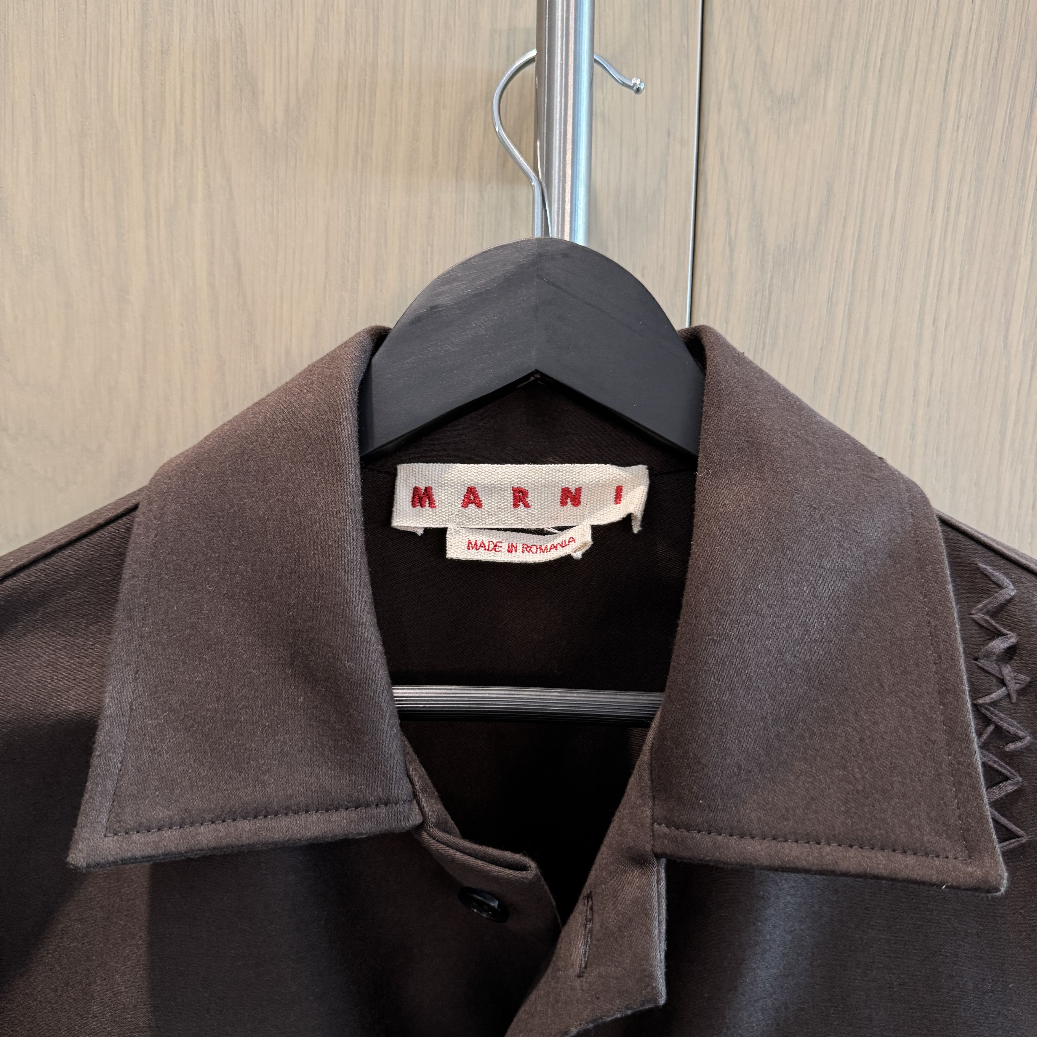Marni Marni Compact Organic Cotton Overshirt Size US M / EU 48-50 / 2 - 2 Thumbnail