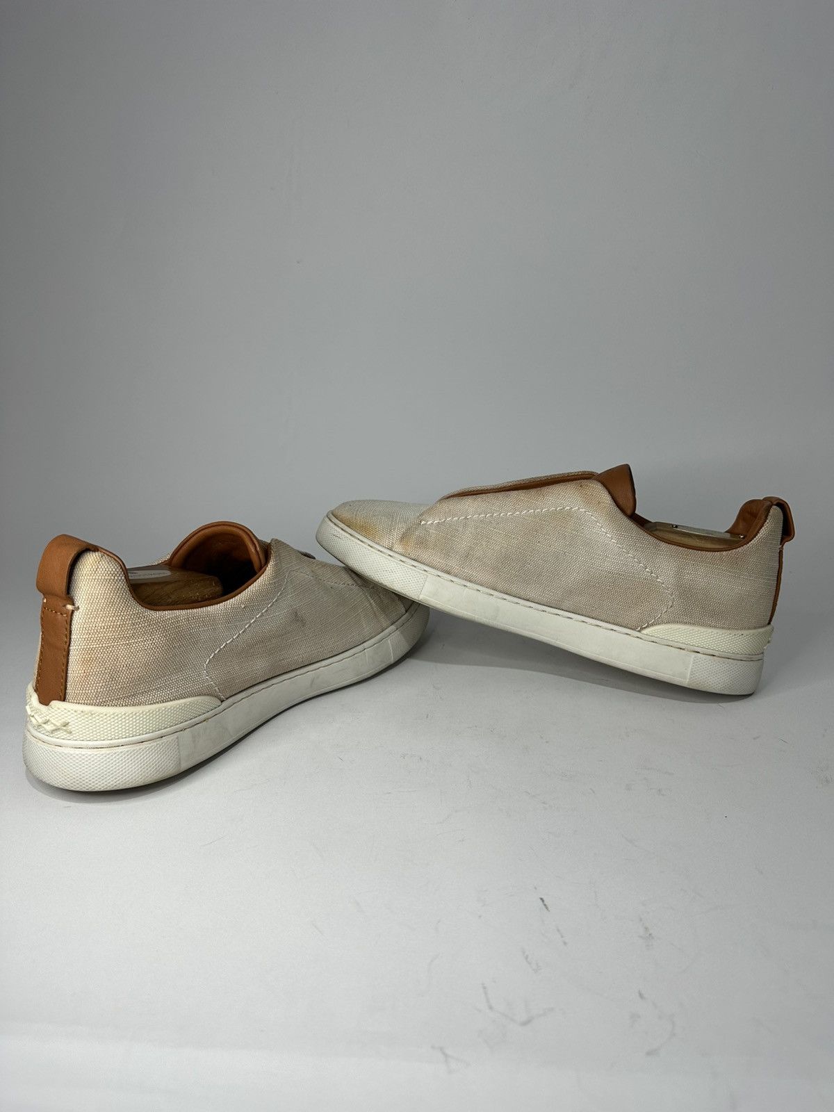 Ermenegildo Zegna Ermenegildo Zegna Couture Triple Stitch Cloth Sneakers. Size US 8 / EU 41 - 4 Thumbnail