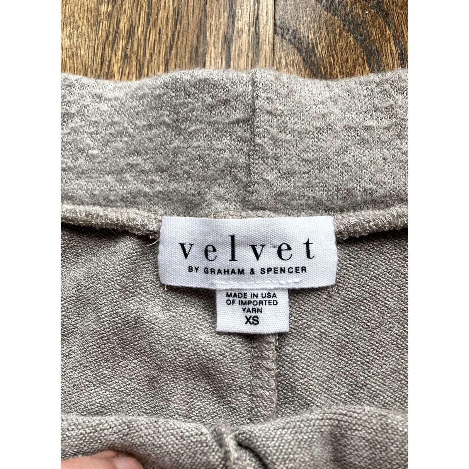 Velvet VELVET by GRAHAM & SPENCER Womens Pants XS Jogger Gray Solid | Relaxed Straight Leg Lounge Casual Size 26" / US 2 / IT 38 - 6 Thumbnail