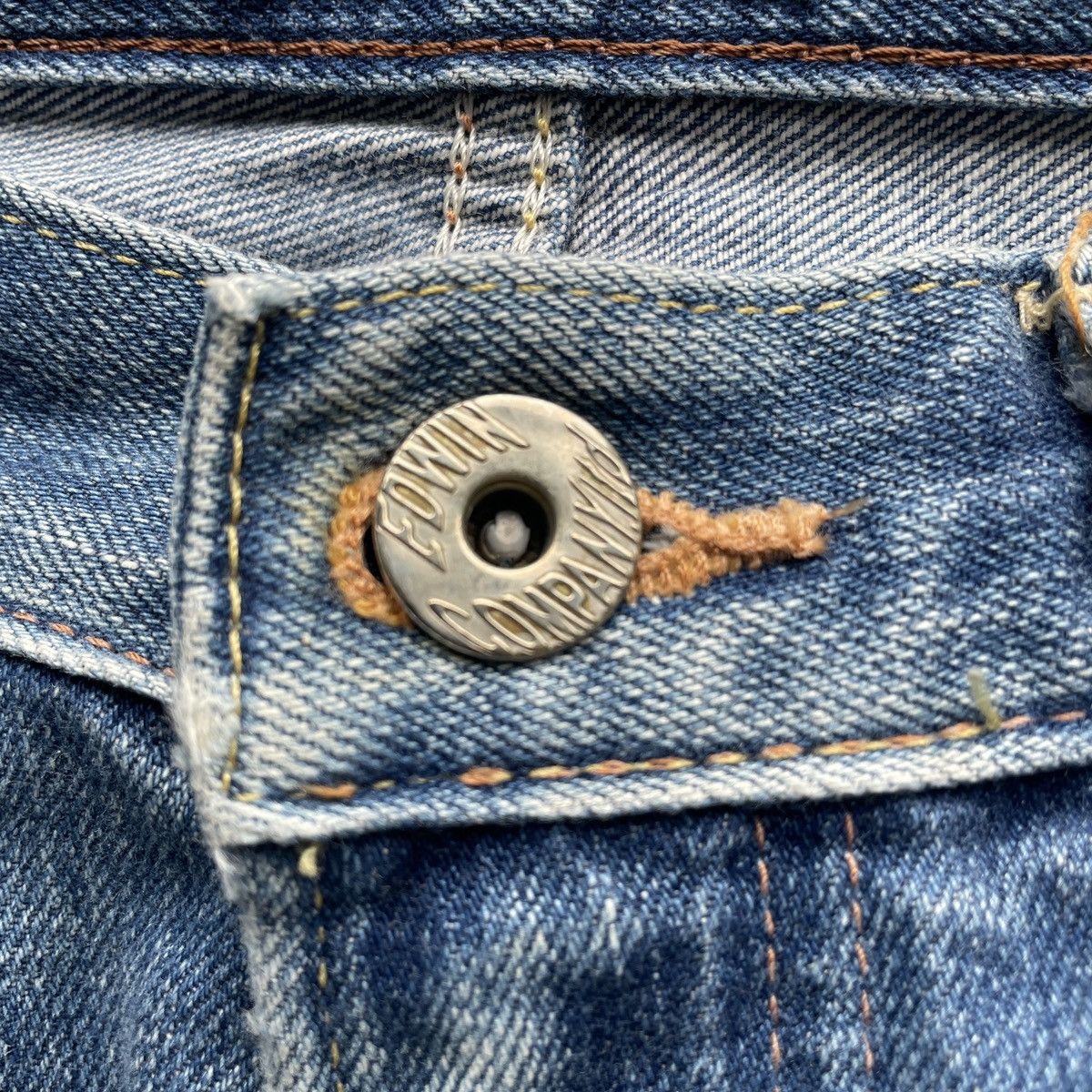 Edwin × Japanese Brand × Jean Vintage Edwin Made In Japan Jeans Faded Distressed Pants Size US 32 / EU 48 - 6 Thumbnail
