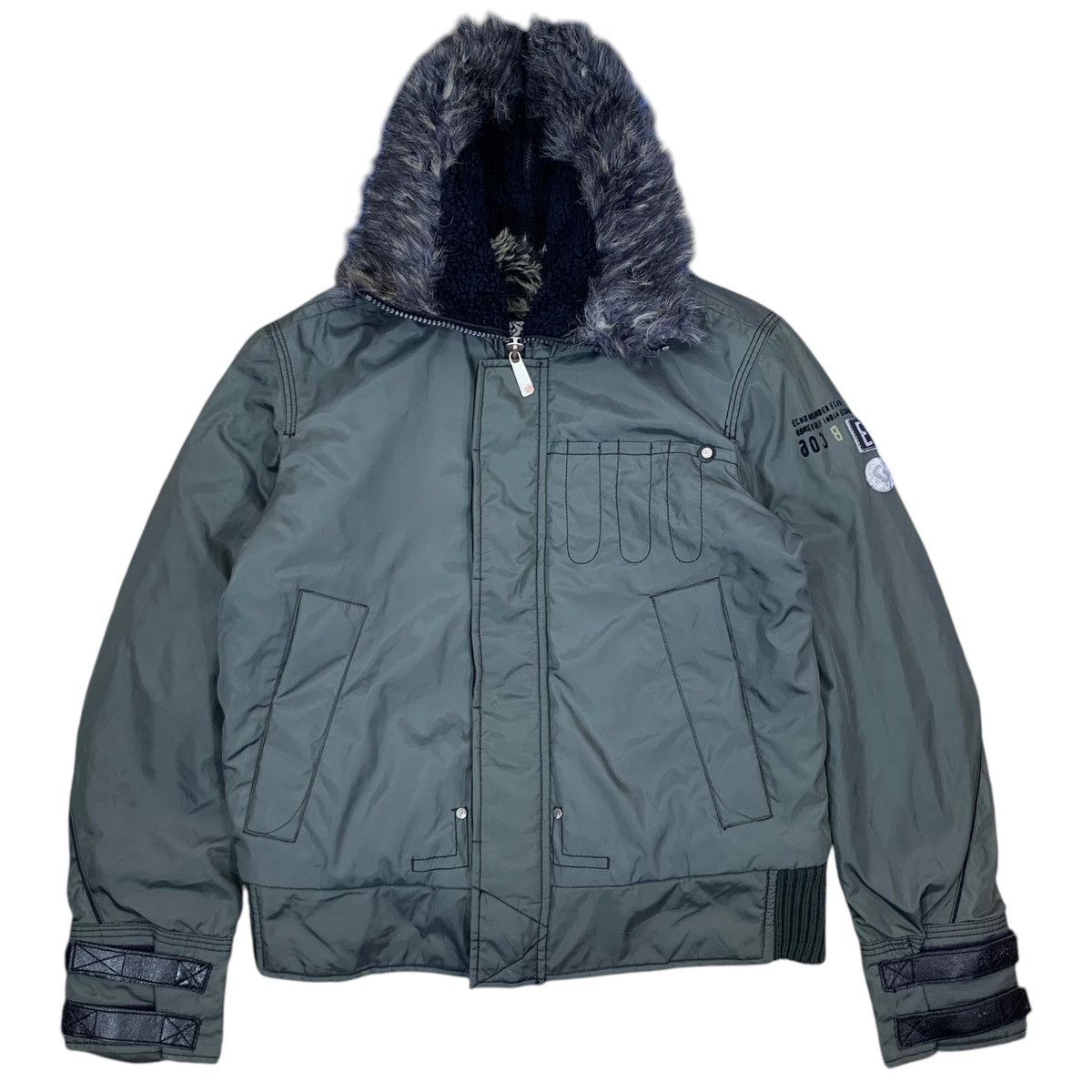 Energie × Vintage VINTAGE ENERGIE BOMBER HUNTING FUR MINX JACKET Size US M / EU 48-50 / 2 - 1 Thumbnail