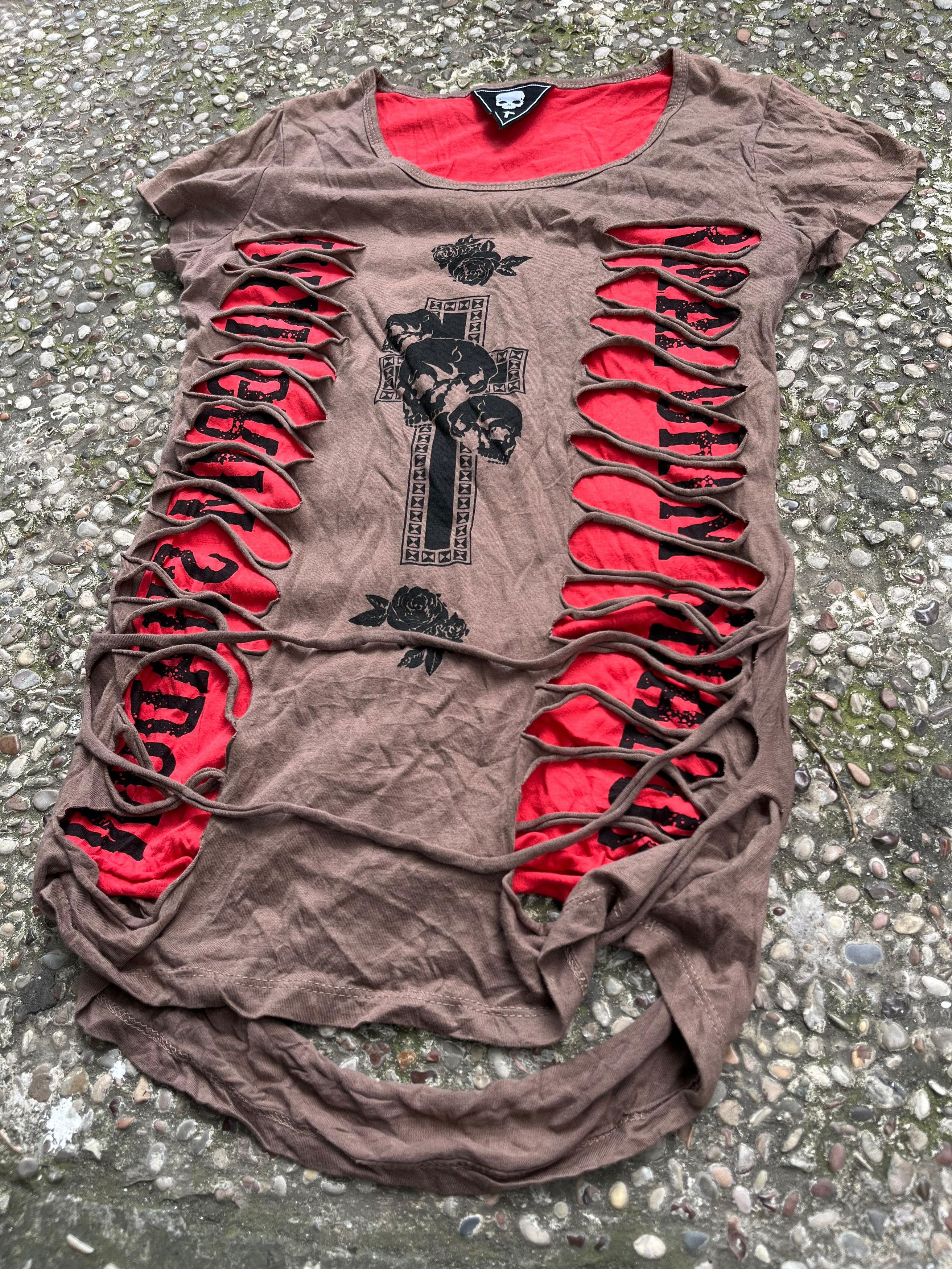 If Six Was Nine × Japanese Brand × Le Grande Bleu (L.G.B.) 666 Satanic Skull Cross Gothic Bodysuit Size M / US 6-8 / IT 42-44 - 3 Thumbnail