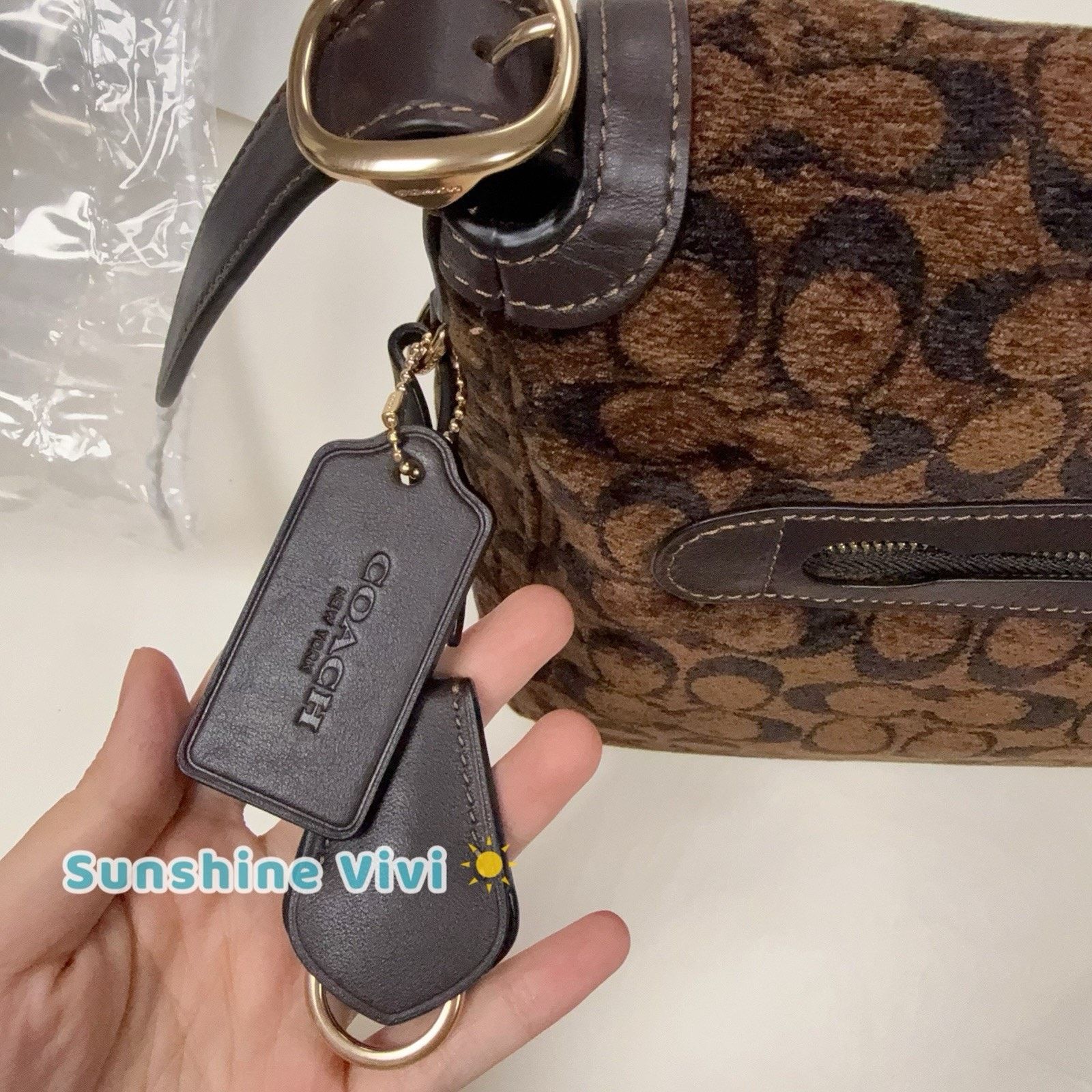 Coach NWT Limited Coach Etta Flap Shoulder Bag Chenille CCE58 Size ONE SIZE - 7 Thumbnail