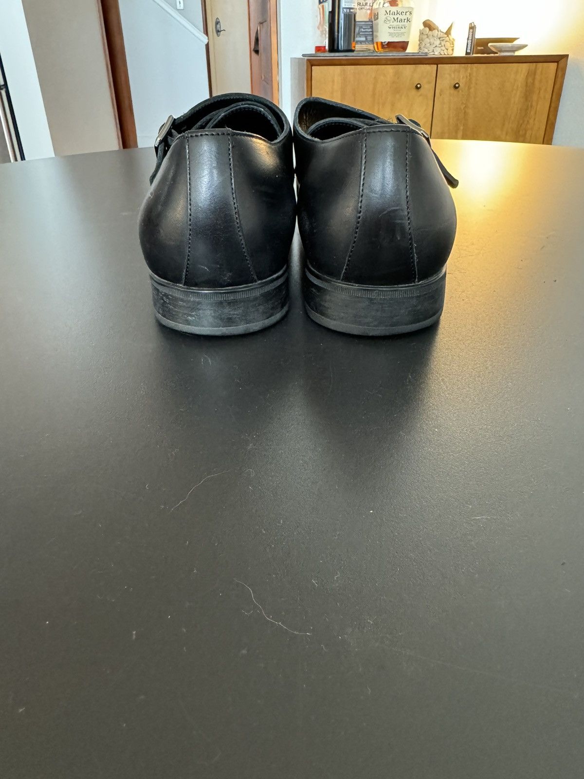 Salvatore Ferragamo Ferragamo Double Monk Strap Shoe, black leather Size US 9 / EU 42 - 4 Thumbnail