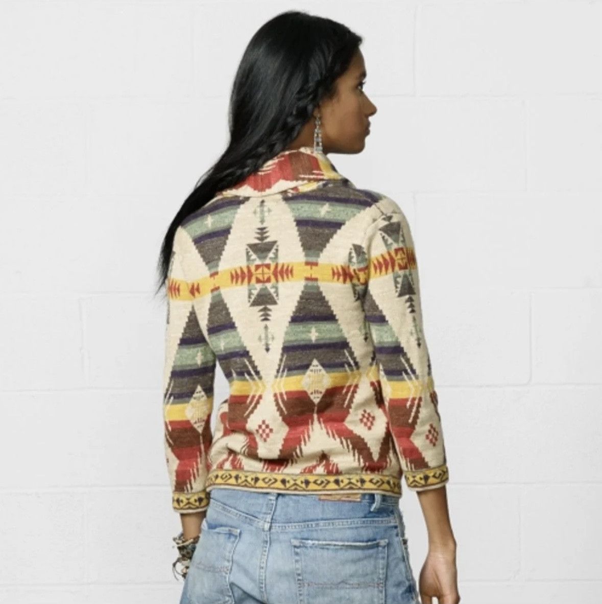 Denim & Supply Ralph Lauren RARE🔥D&S RALPH LAUREN WESTERN NAVAJO AZTEC KNIT CARDIGAN Size M / US 6-8 / IT 42-44 - 3 Thumbnail