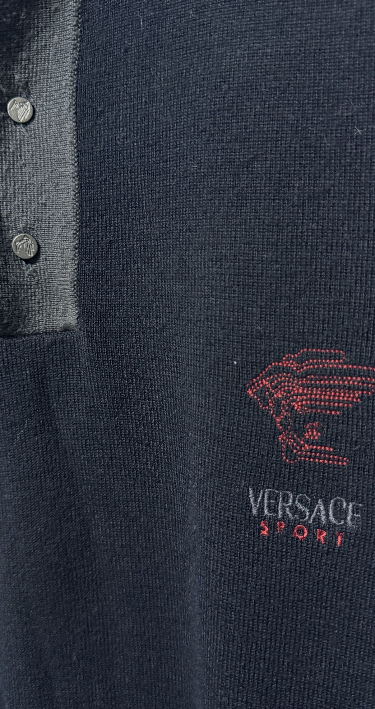 Versace Vintage versace sport polo sweater wool jumper rare size L Size US L / EU 52-54 / 3 - 7 Thumbnail