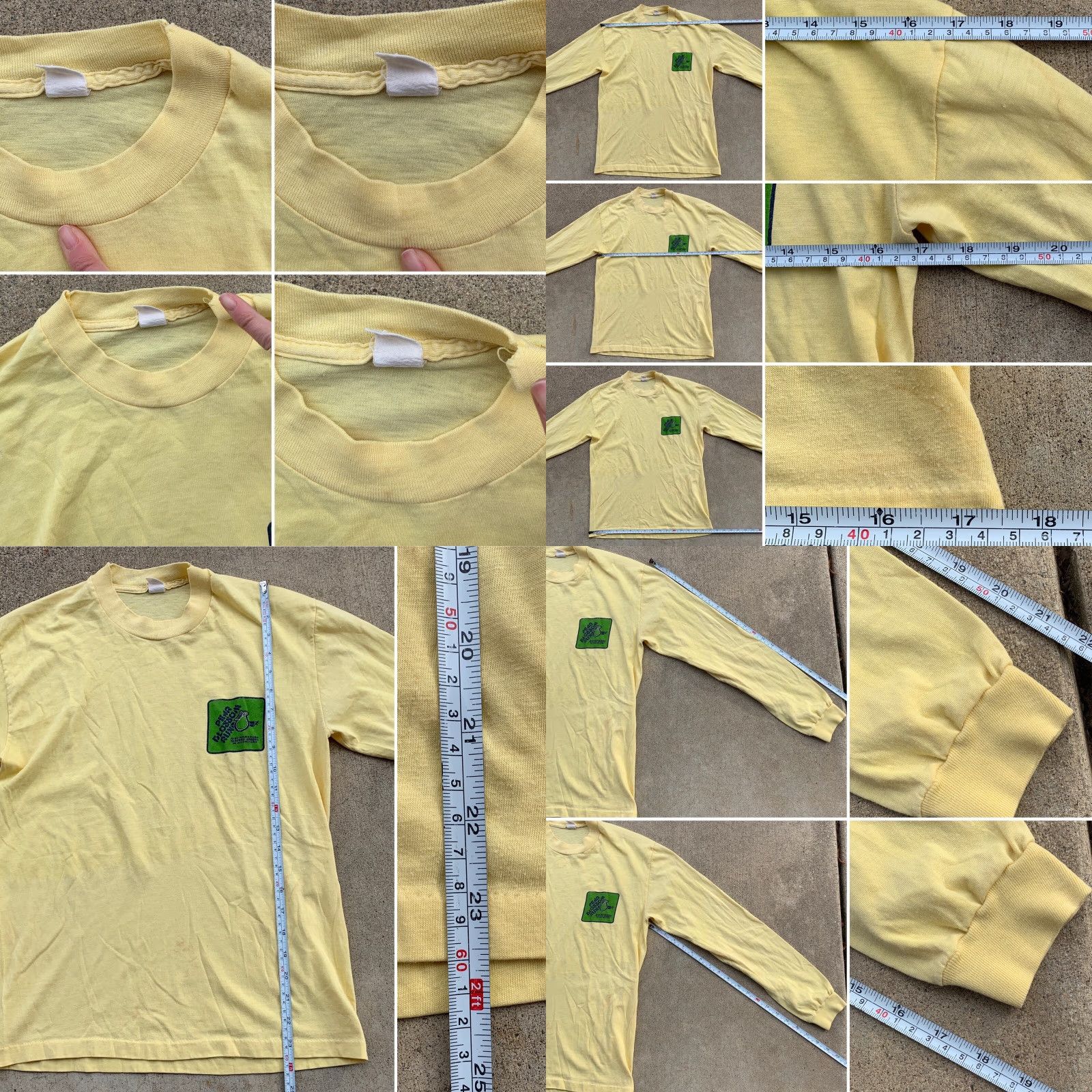 Vintage VINTAGE The Knits Shirt Mens 70s 80s Pear Blossom Run Mini Marathon Medford Oregon T Shirt Yellow Cotton Blend Long Sleeve Graphic Tee Size US L / EU 52-54 / 3 - 8 Thumbnail
