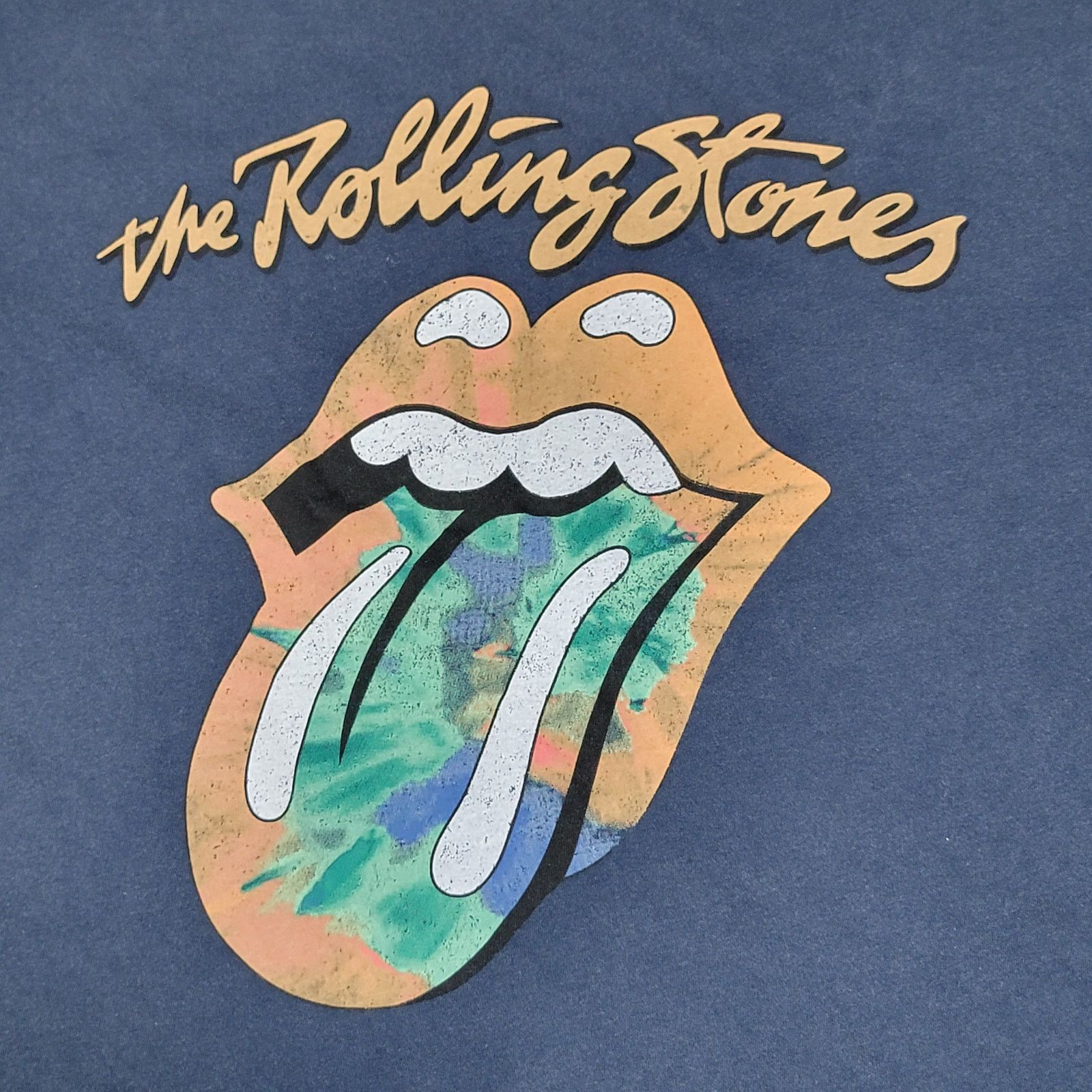 The Rolling Stones The Rolling Stones Dark Blue Tee Tie-Dye Tongue -Size Medium Size M / US 6-8 / IT 42-44 - 2 Thumbnail