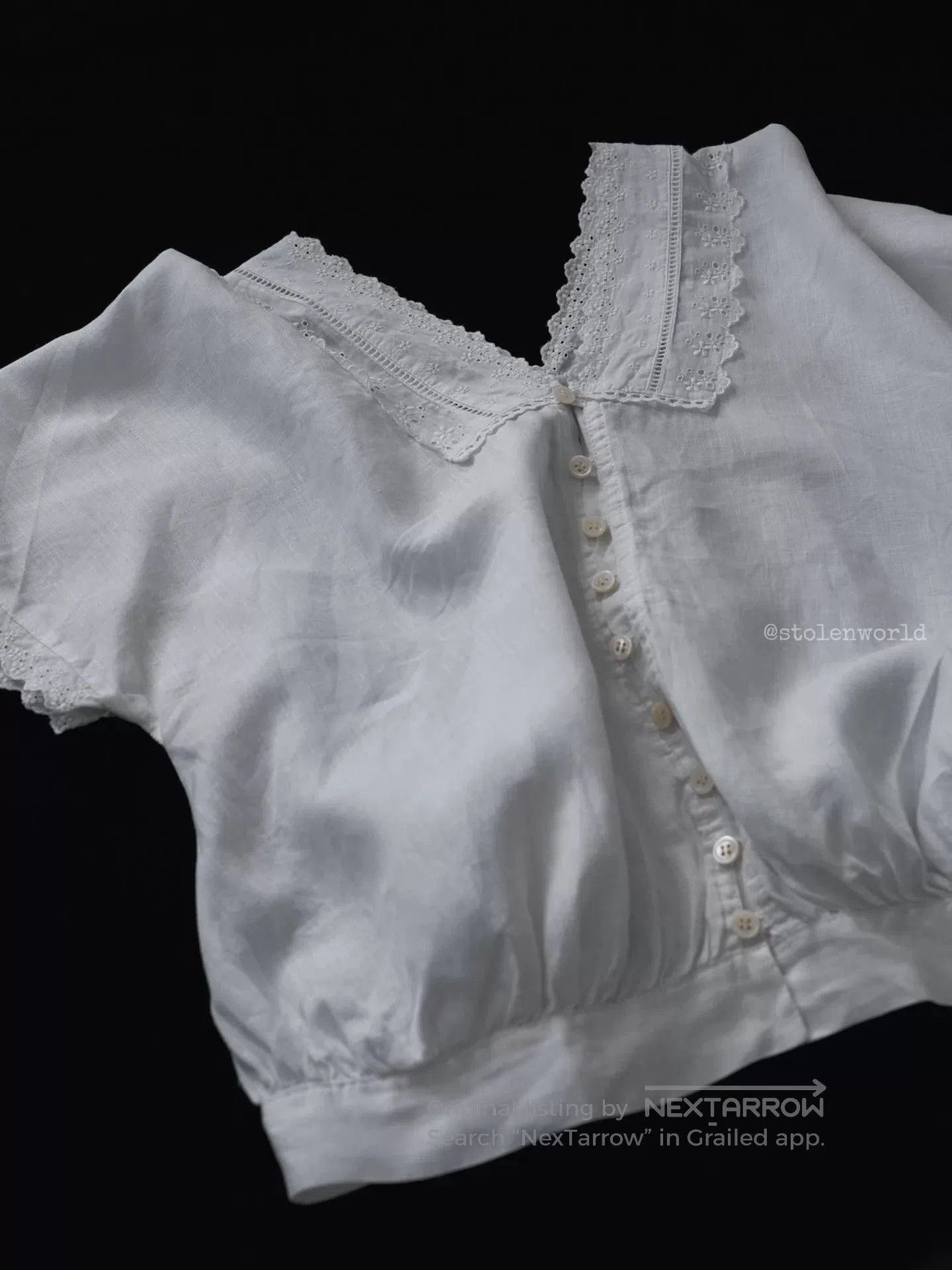 Tricot Comme des Garcons comme des garçons linen lace top. Size S / US 4 / IT 40 - 5 Thumbnail