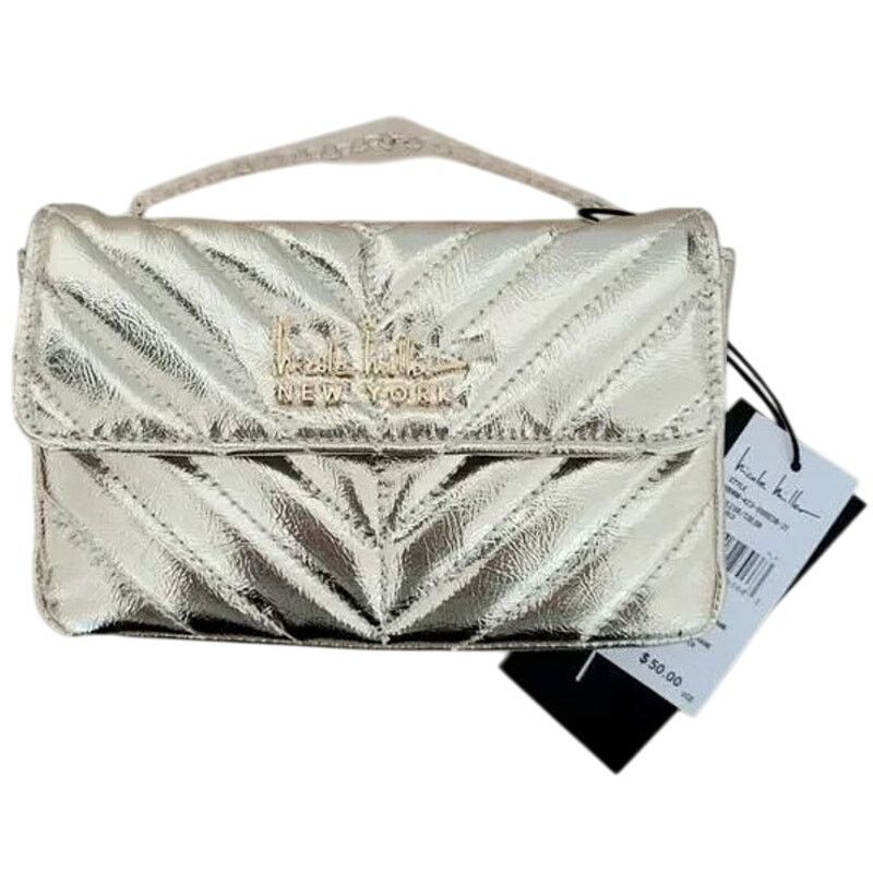 Nicole Miller NICOLE MILLER Gold Evening Purse Chain Strap Crossbody | NWT Size ONE SIZE - 4 Thumbnail