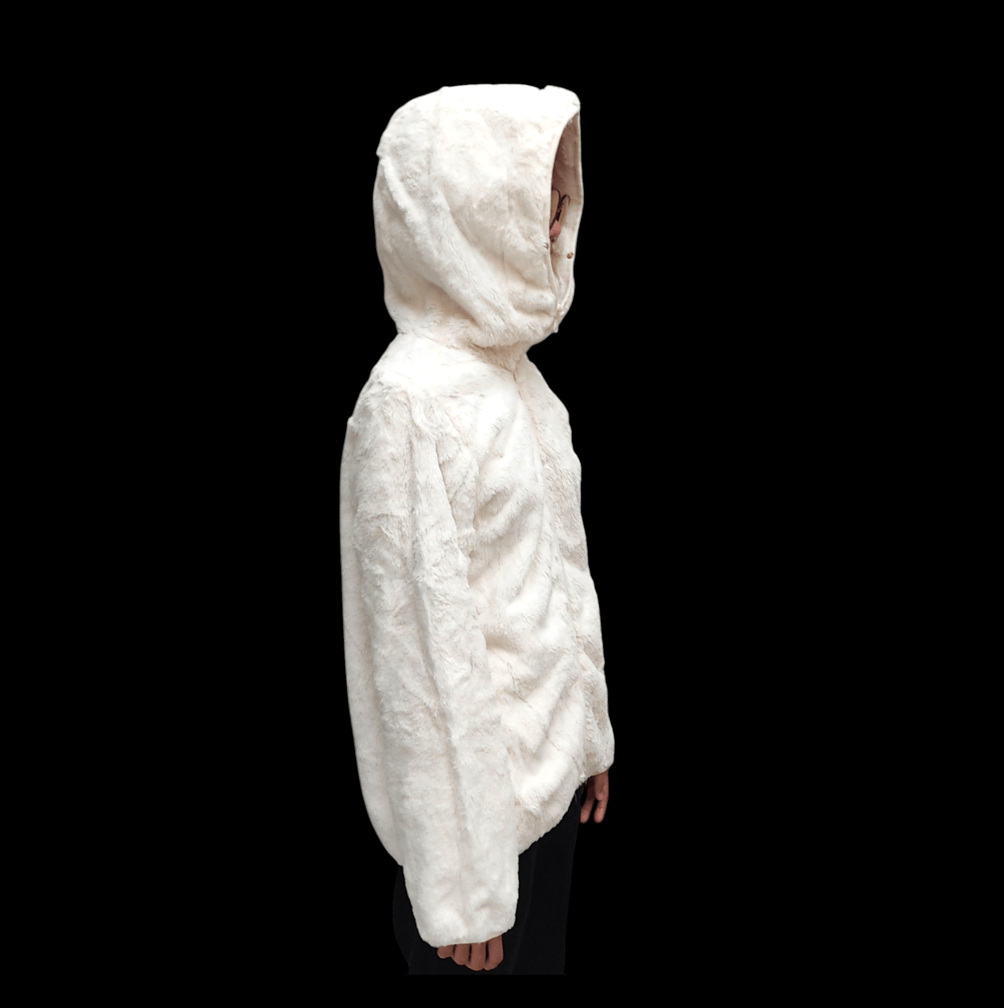 Beauty Beast SEMANTIC DESIGN Snow White Faux Fur Hoodie Jacket Size M / US 6-8 / IT 42-44 - 7 Thumbnail