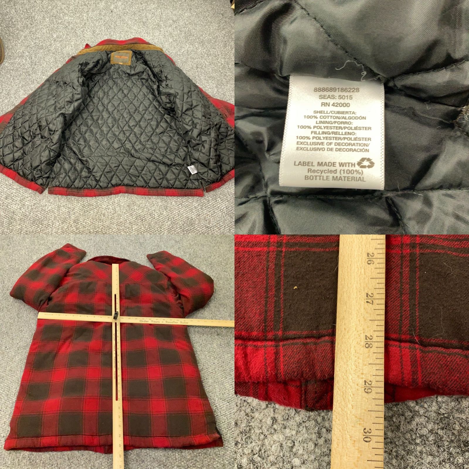 Vintage Northwest Territory Flannel Shirt Jacket Mens Medium Red Buffalo Plaid Shacket Size US M / EU 48-50 / 2 - 8 Thumbnail