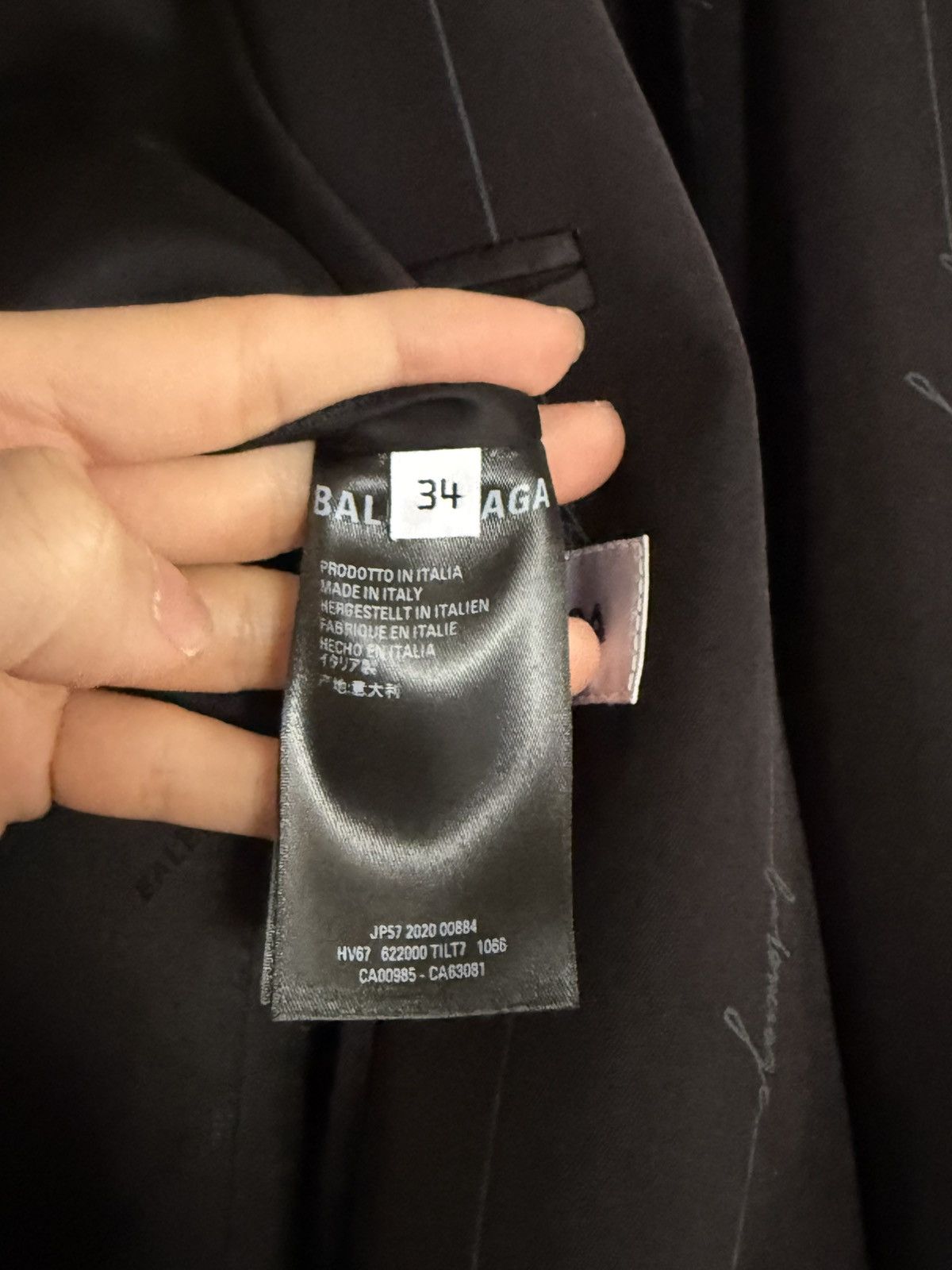 Balenciaga Balenciaga logo long blazer suit jacket Size 38R - 3 Thumbnail