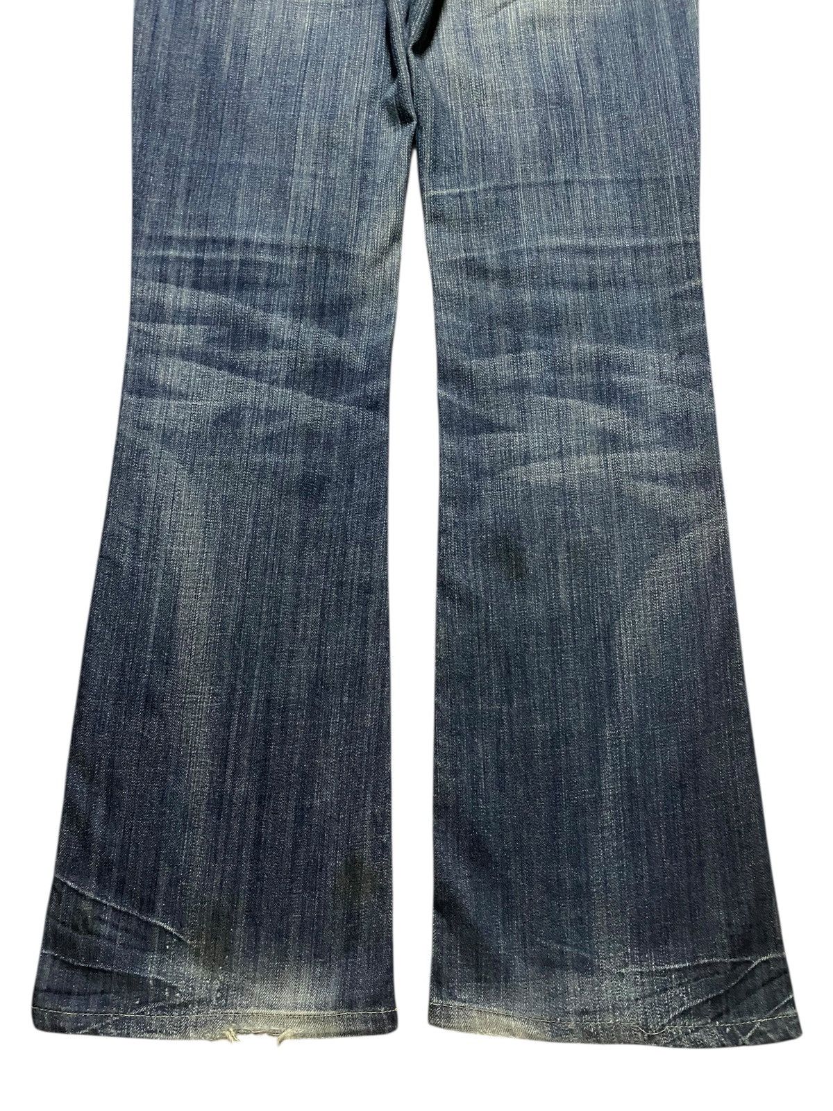 If Six Was Nine Woman Mek Denim Reverse For Care Distressed Flare Jeans Size US 30 / EU 46 - 6 Thumbnail