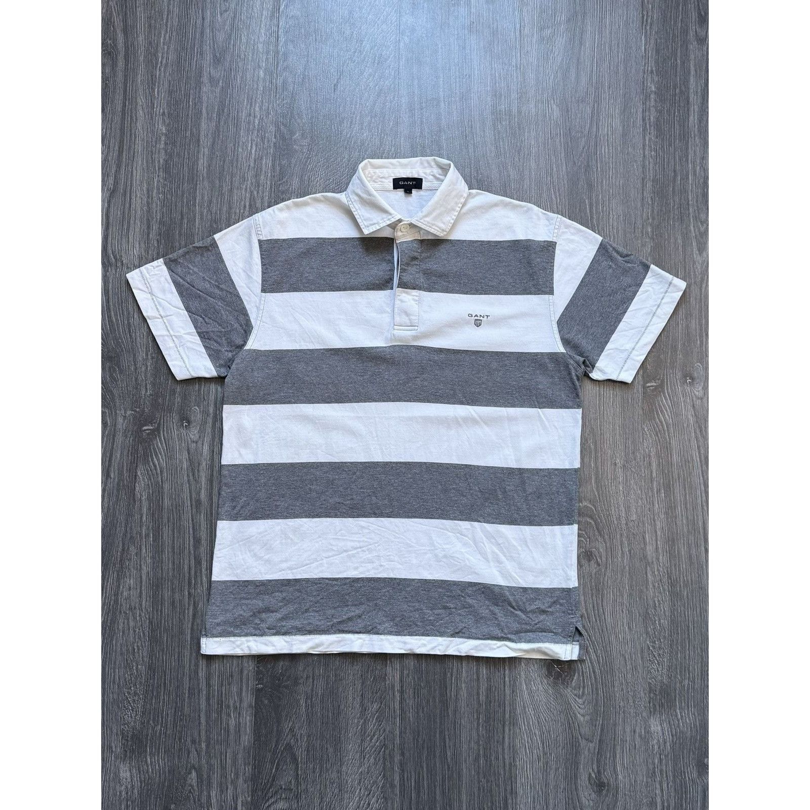 Gant × Old Navy × Vintage Retro Vintage Gant Stripe Polo Shirt Size US L / EU 52-54 / 3 - 1 Thumbnail