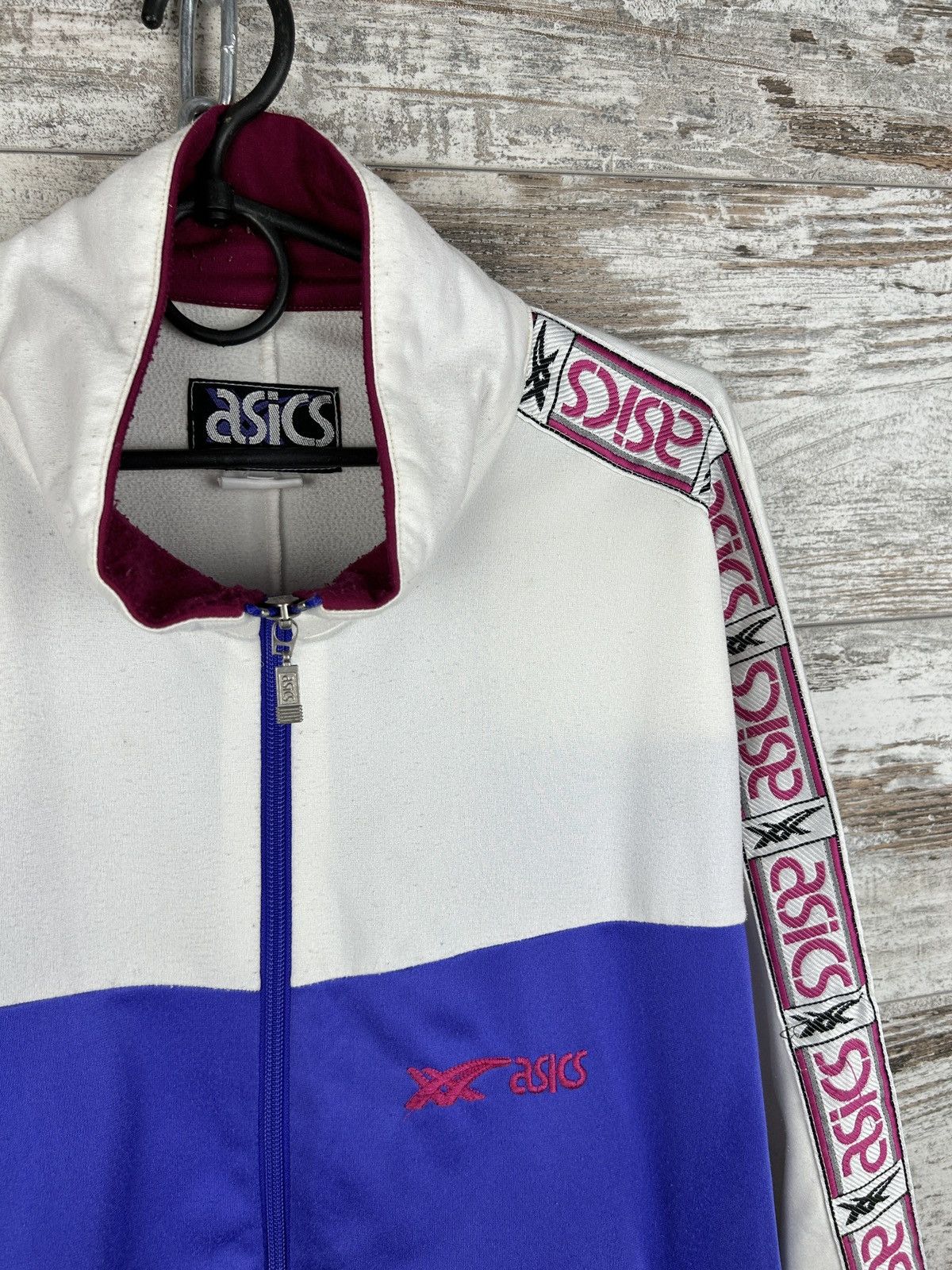 Asics × Vintage Mens Vintage Asics Olympic stripes y2k rare streetwear OG Size US L / EU 52-54 / 3 - 4 Thumbnail