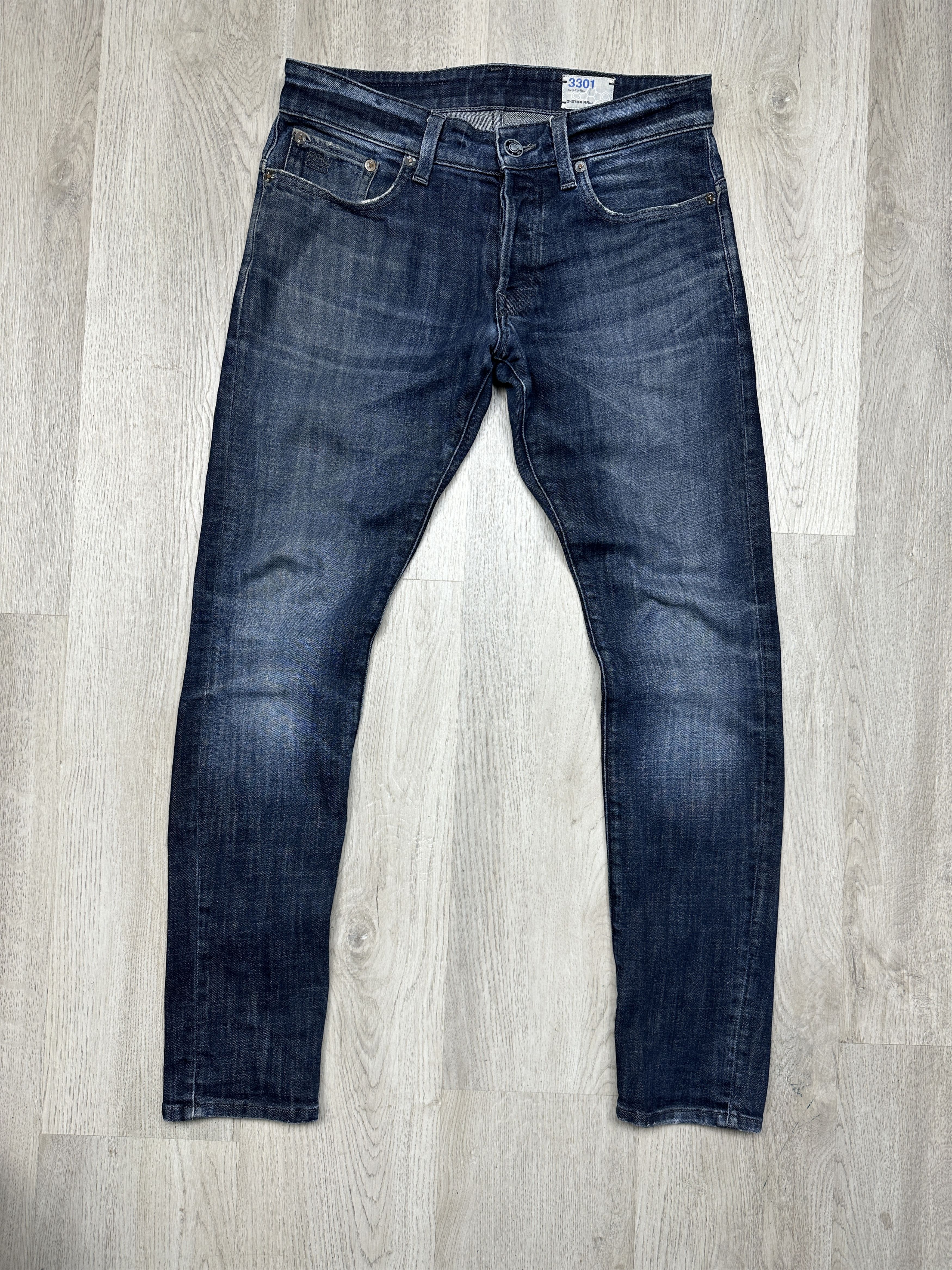 G-Star G Star Raw 3301 Vintage Mens Super Slim Denim Pants Jeans Size US 30 / EU 46 - 1 Thumbnail