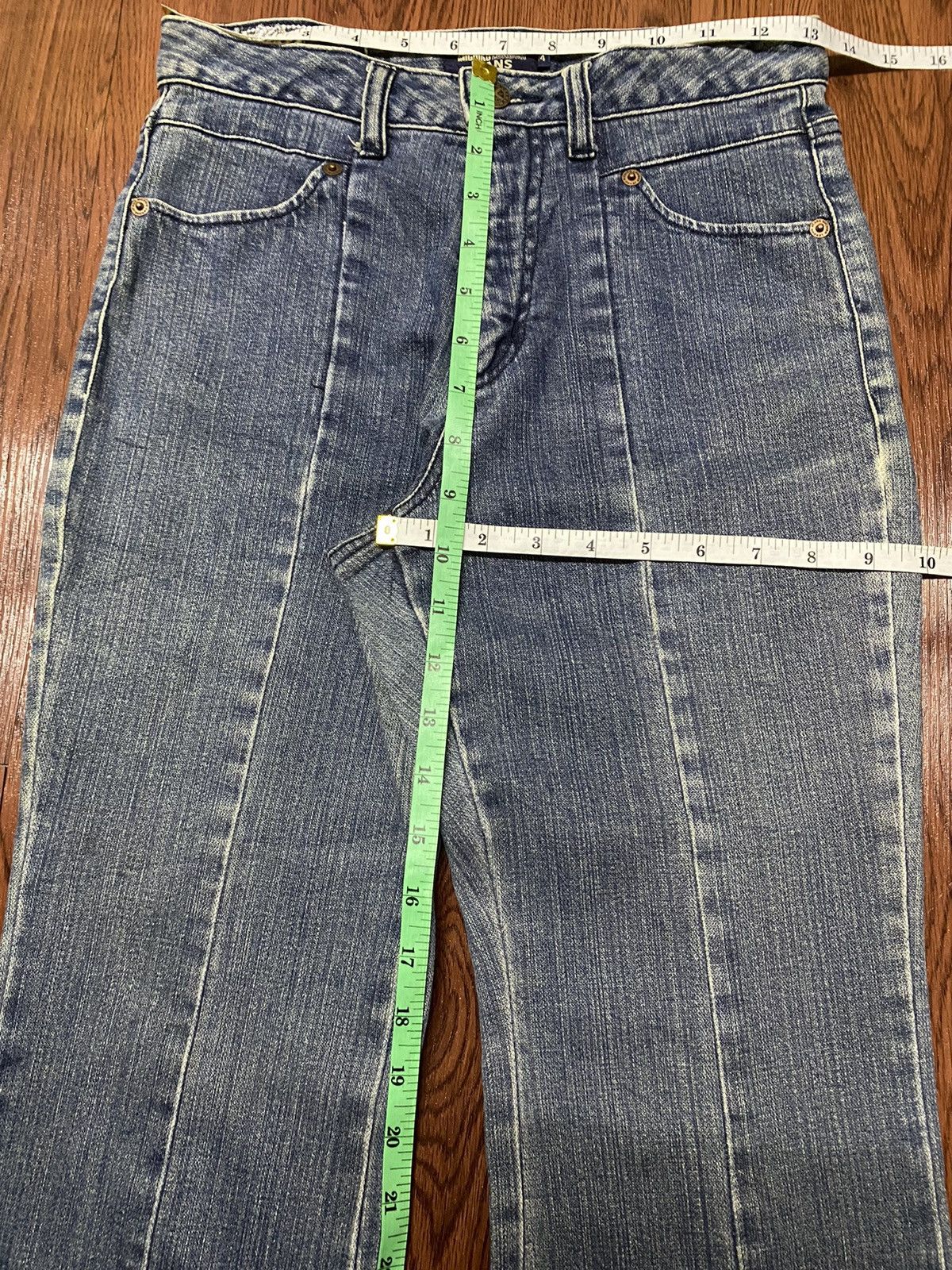 Michiko Koshino London Vintage Japanese Brands Blue Wash Flare Style Jeans Size 26" / US 2 / IT 38 - 11 Thumbnail