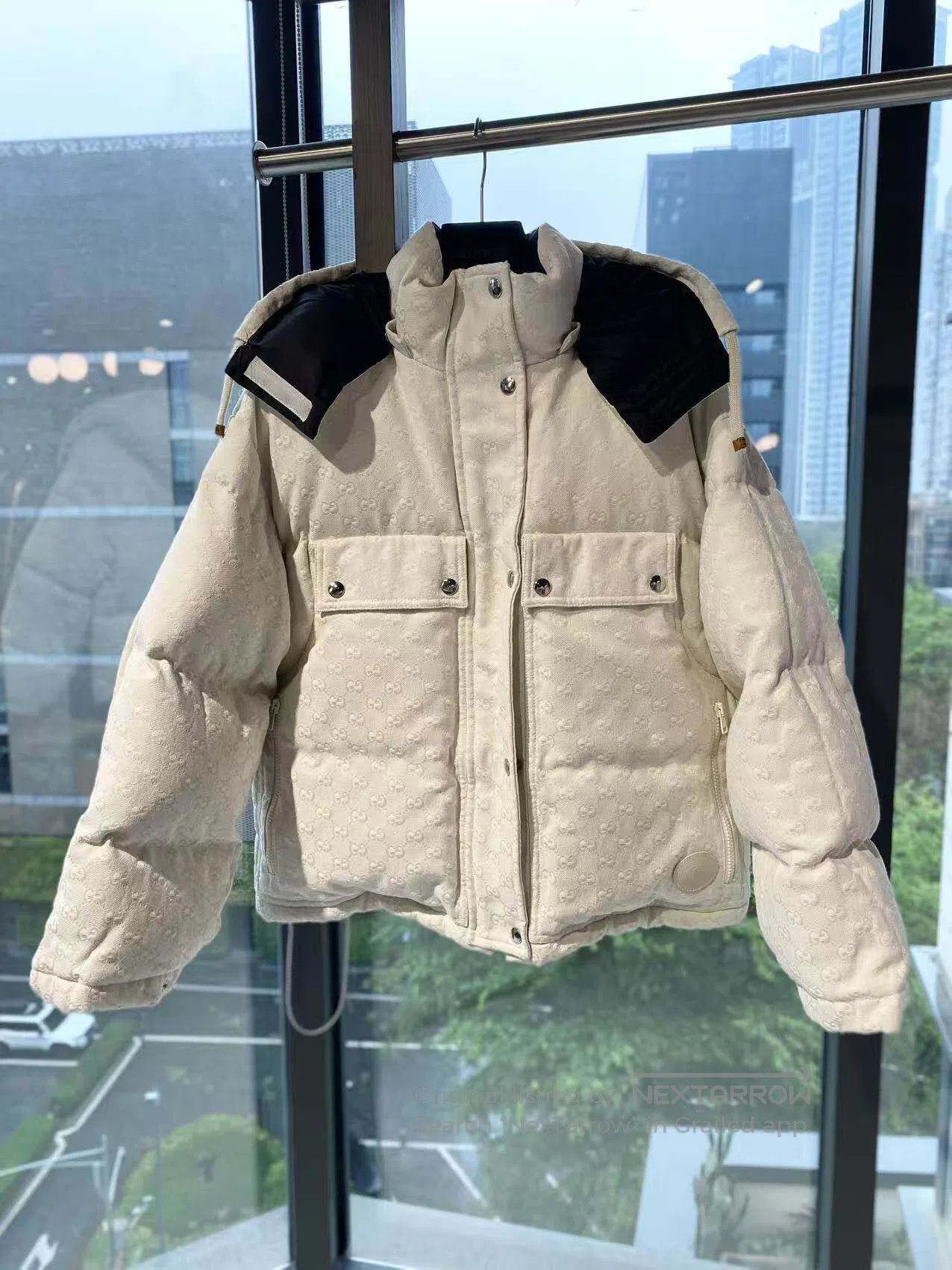 Gucci Guicci Double G dark pattern full print down jacket| Size XXS / US 00 / IT 34 - 2 Thumbnail
