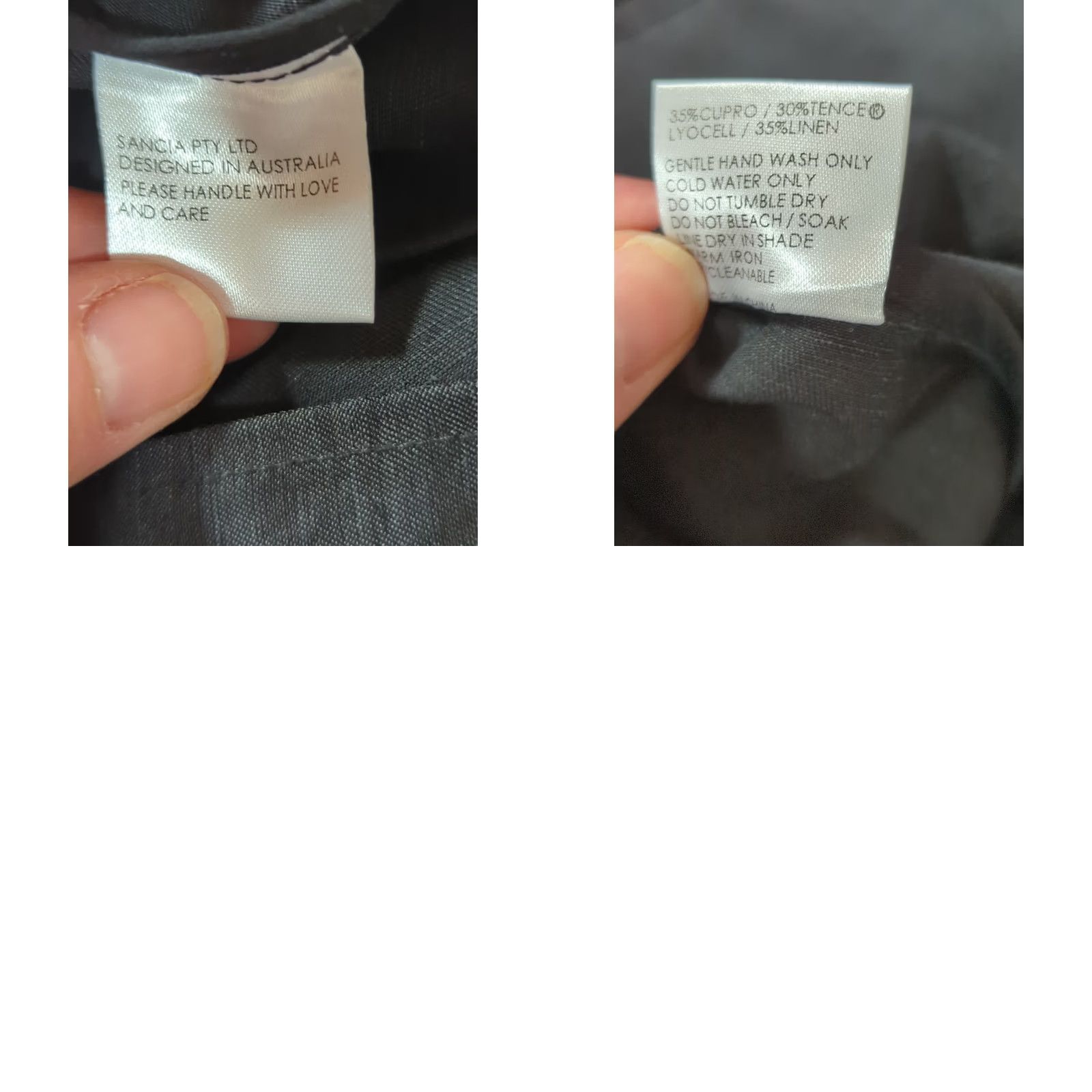 Vintage Sancia Tank Dress XS Black Drop Waist Midi Quiet Luxury Cocktail Party Clasp Linen Lyocell Cupro Women's Old Money Minimalist Size XS / US 0-2 / IT 36-38 - 9 Thumbnail