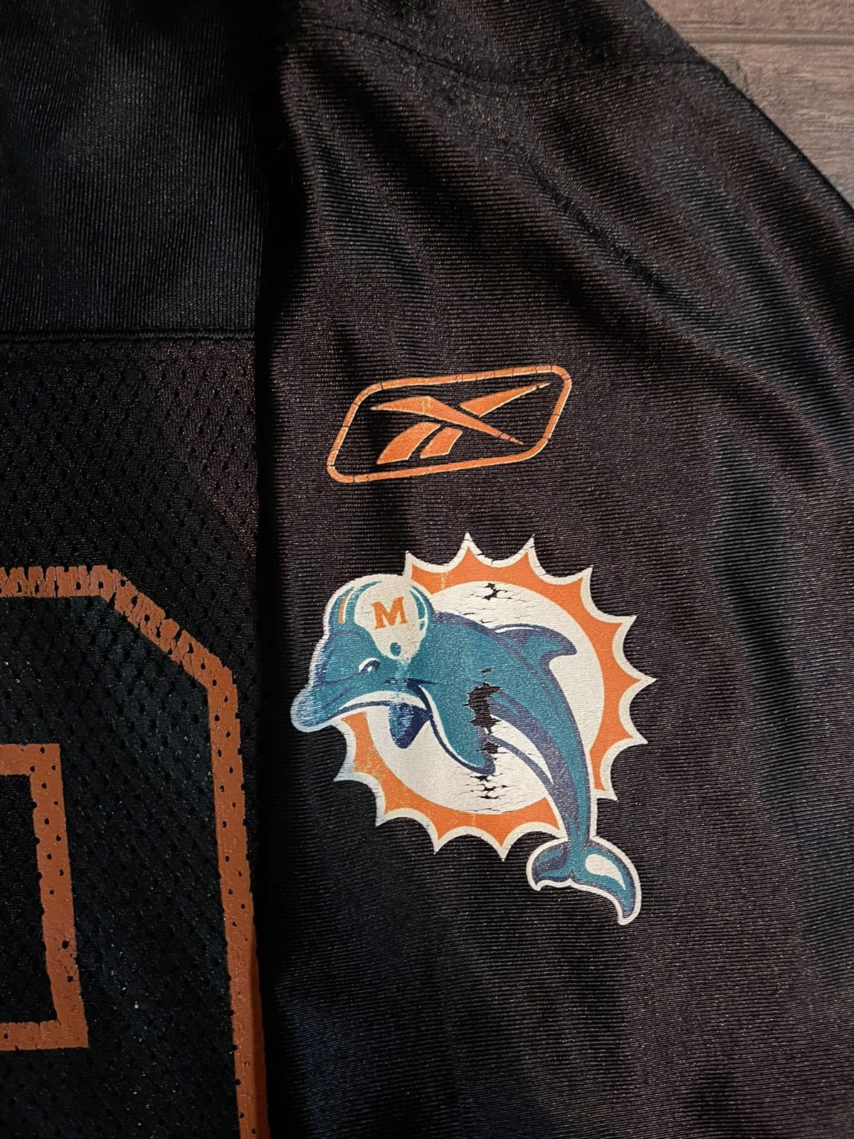 NFL Miami Dolphins black throwback Brandon Marshall Jersey Size US L / EU 52-54 / 3 - 3 Thumbnail