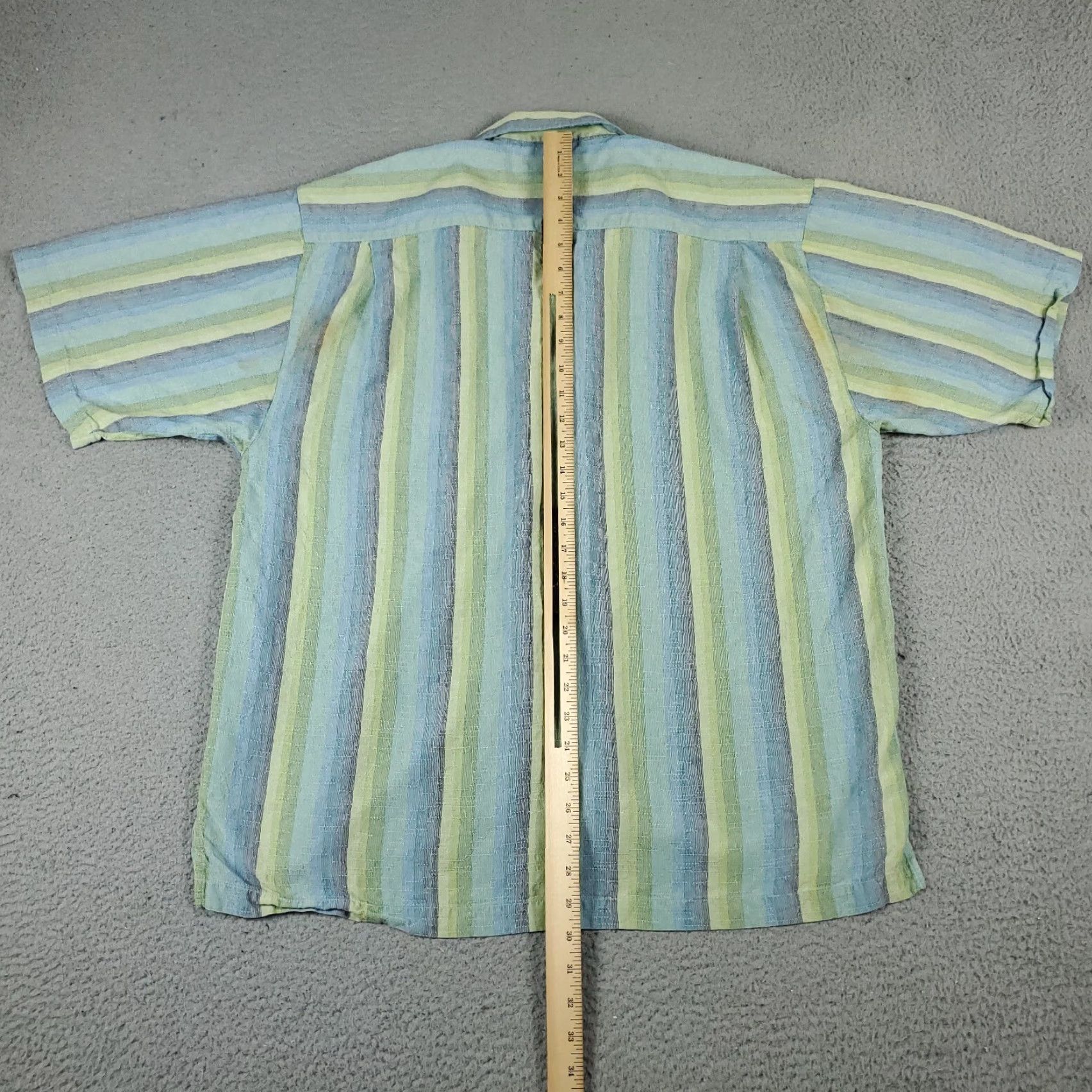 Tommy Bahama Tommy Bahama Blue Striped Silk Hawaiian Camp Button-Up Shirt Mens Large Size US L / EU 52-54 / 3 - 5 Thumbnail