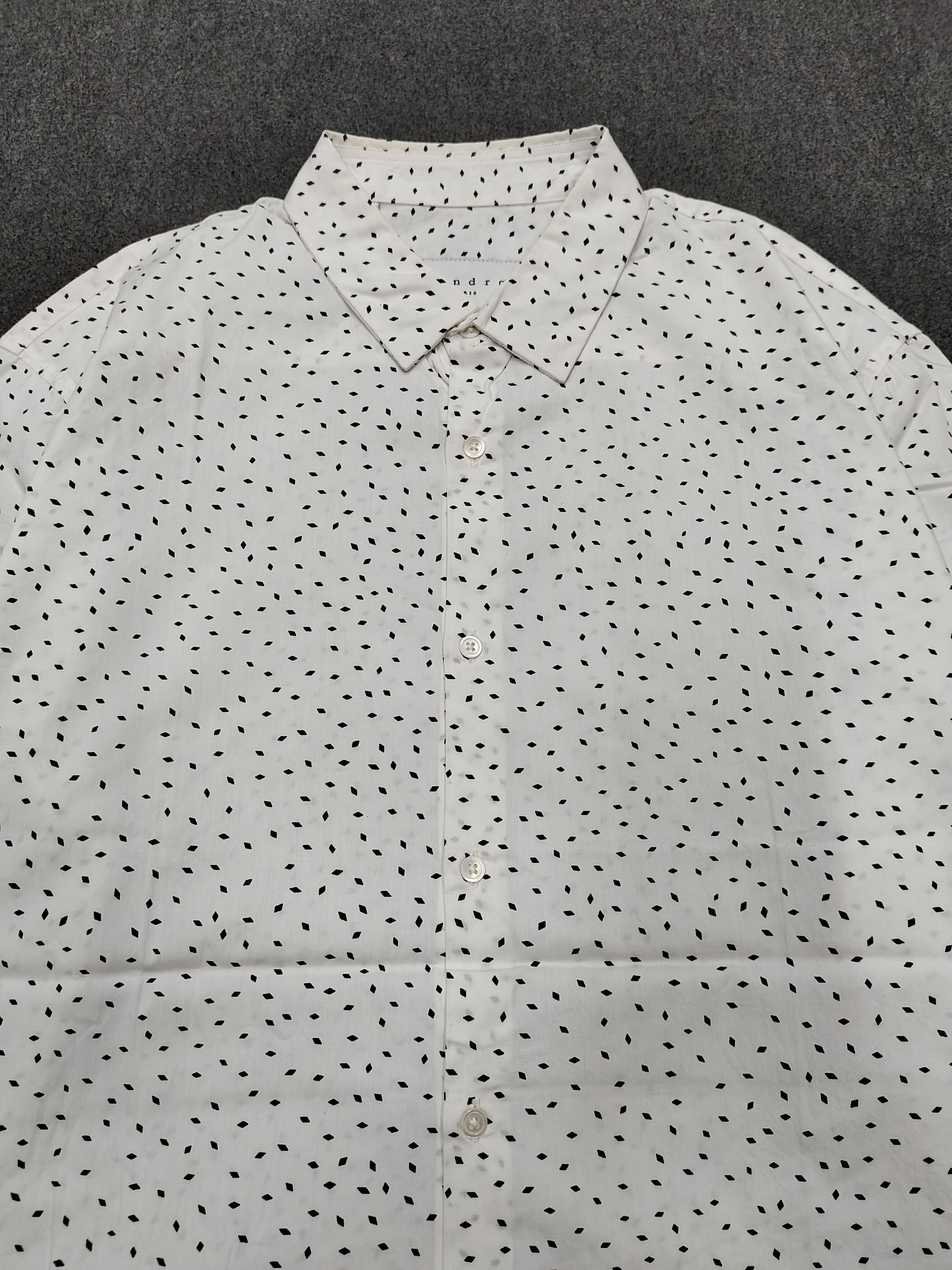 Sandro Sandro Paris- Micro Diamond Confetti Print Button Up Shirt Size US L / EU 52-54 / 3 - 2 Thumbnail