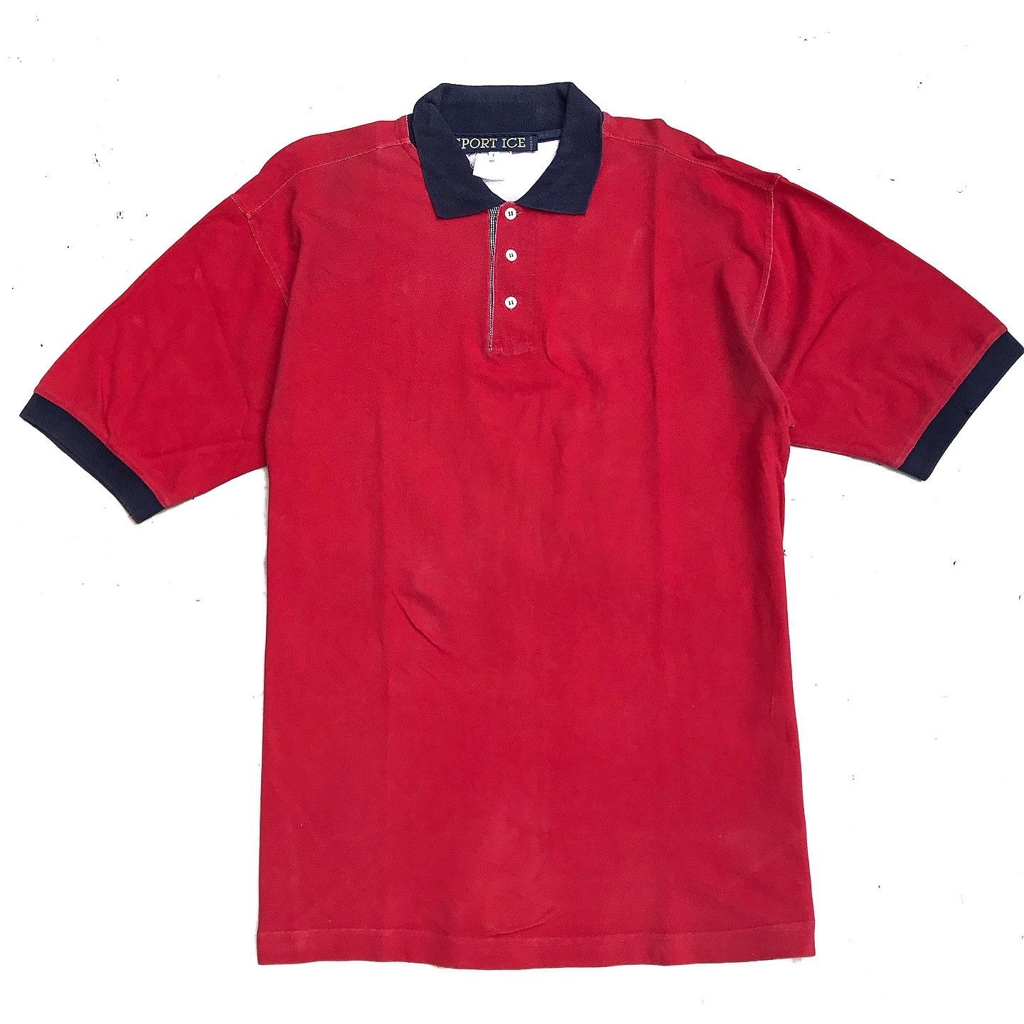 Iceberg × Vintage Vintage Sport Ice Italy Iceberg history Polo Shirt Red Navy Size US XL / EU 56 / 4 - 1 Thumbnail