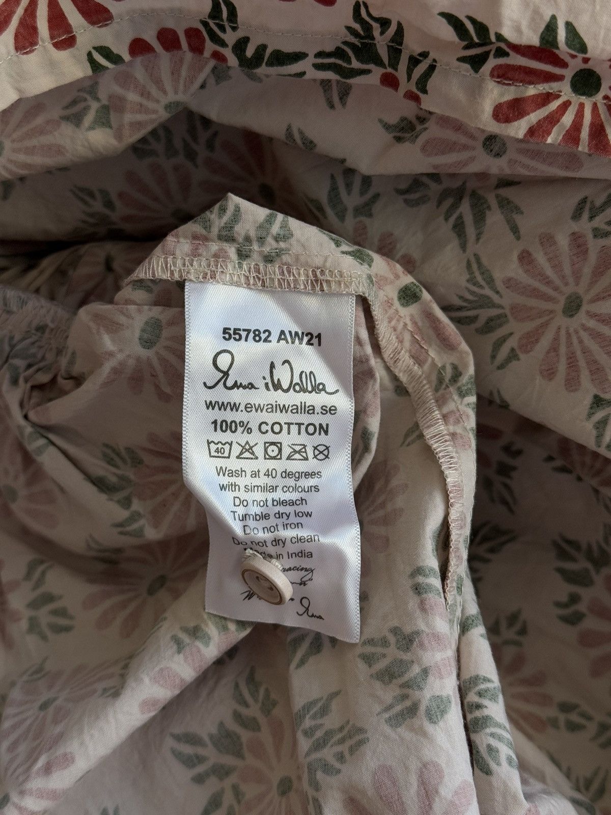 Designer Ewa I Walla A/W 2021 avant garde florar pattern poplin dress Size S / US 4 / IT 40 - 8 Thumbnail