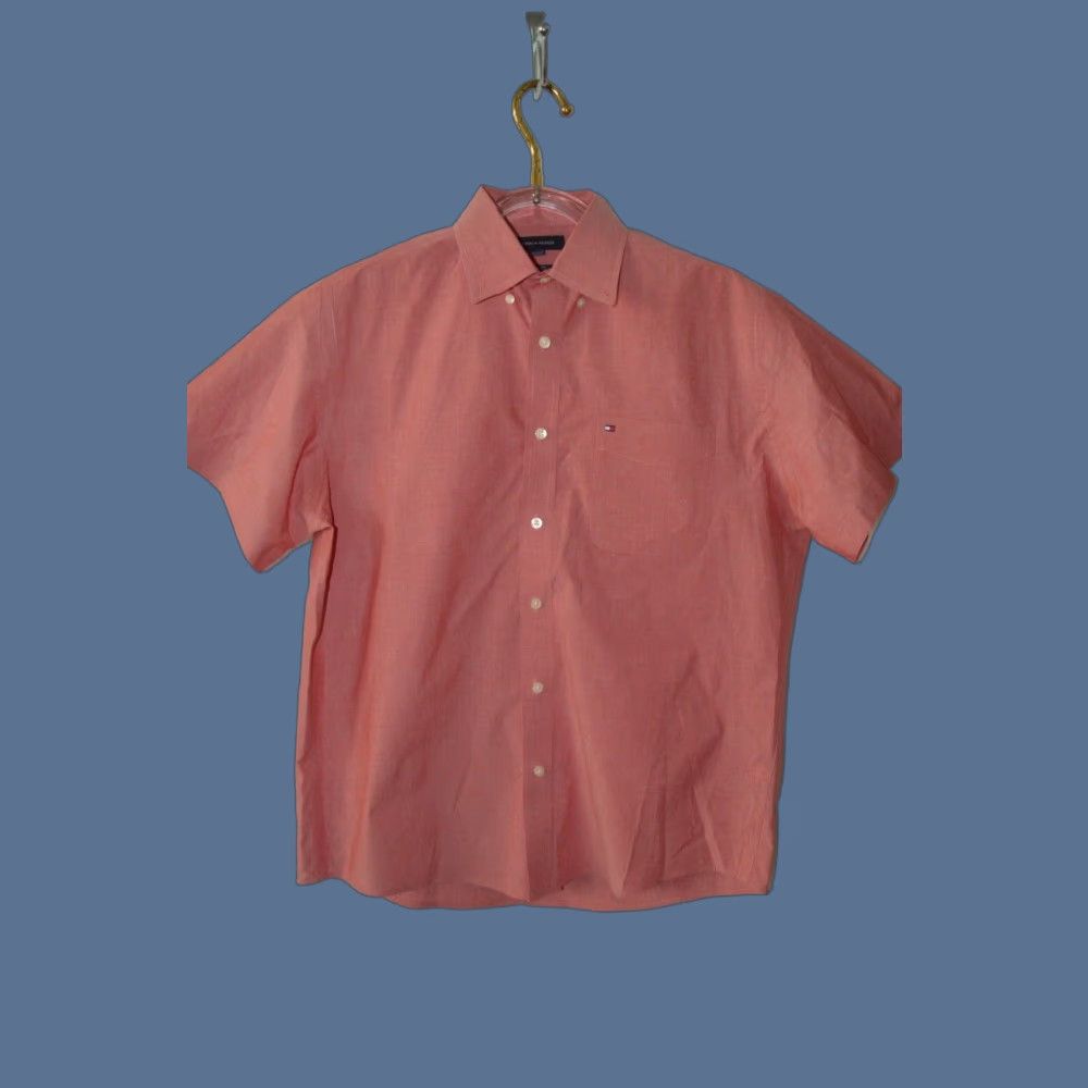 Tommy Hilfiger Tommy Hilfiger Classic Fit Button-Down Red Shirt Mens Large Cotton Shirt Size US L / EU 52-54 / 3 - 1 Thumbnail