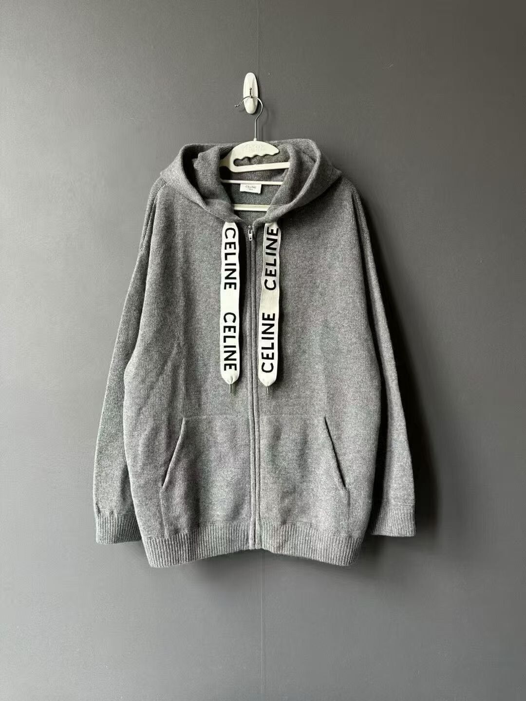 Celine Celine Cashmere Drawstring Zipper Hoodie Size US S / EU 44-46 / 1 - 1 Thumbnail