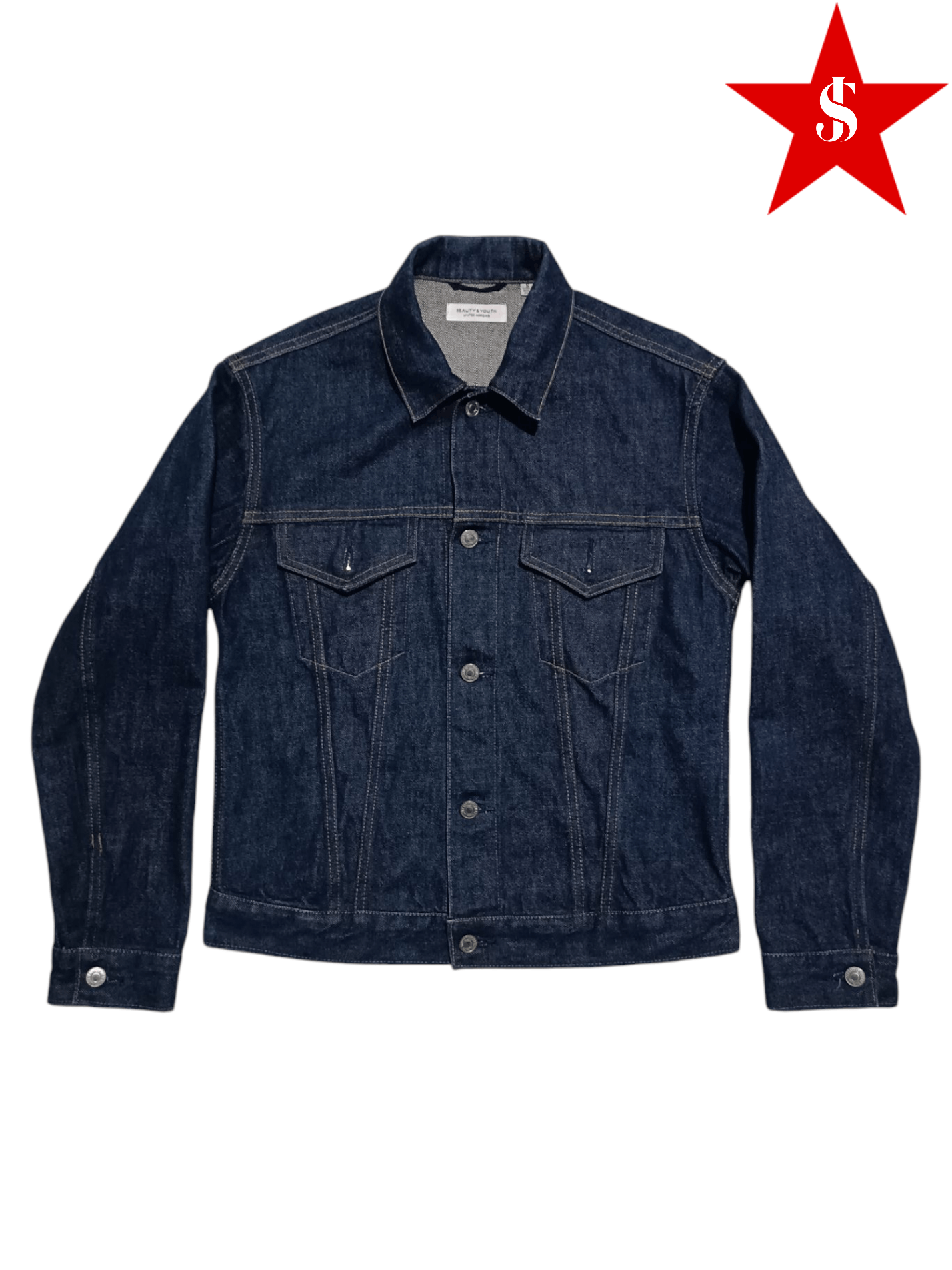 BEAUTY&YOUTH × Indigo × Japanese Brand Japanese Brand Jeans Jacket Selvedge Raw Denim Size US M / EU 48-50 / 2 - 1 Thumbnail