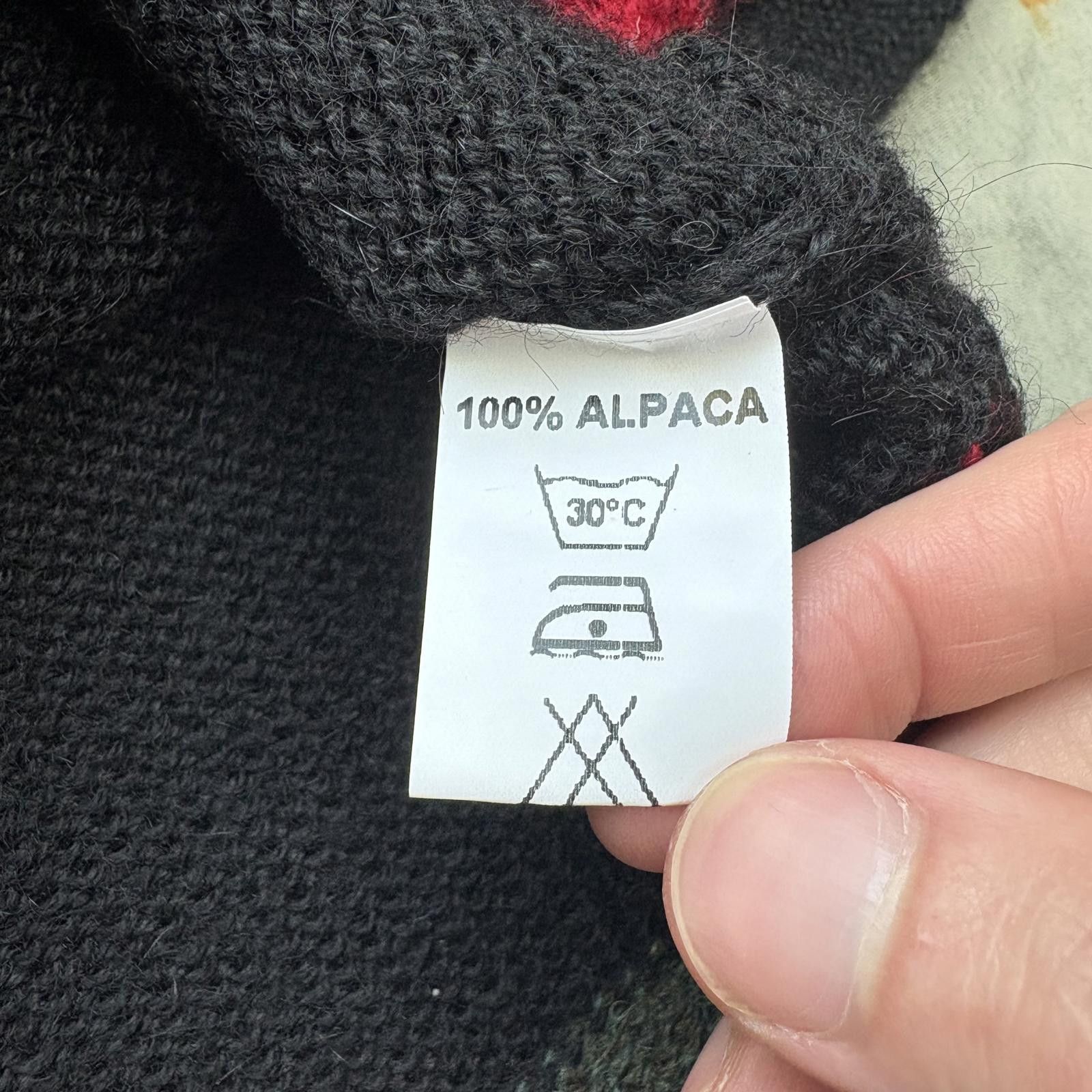 Vintage Vintage 90s Y2K Hand Knit Alpaca Argyle Sweater Cardigan Size M / US 6-8 / IT 42-44 - 4 Thumbnail