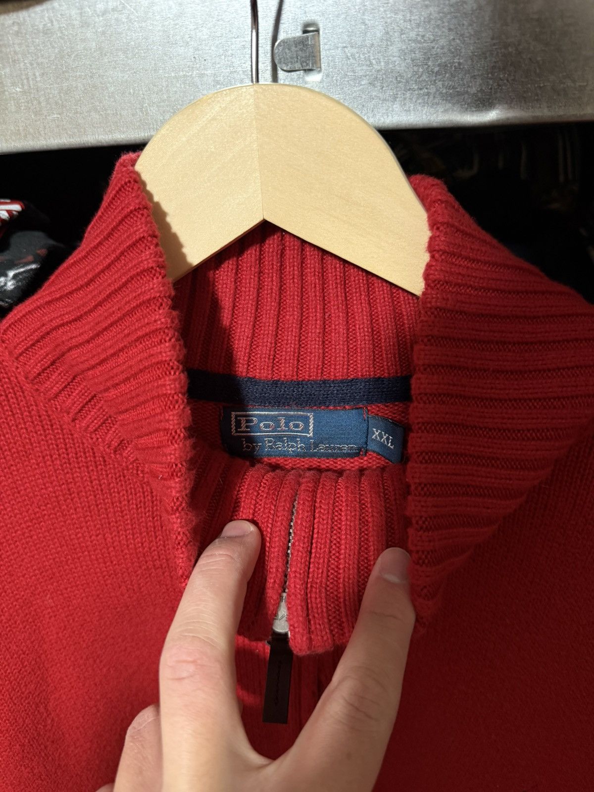 Polo Ralph Lauren Vintage 90’s Polo Ralph Lauren 1/4 Zip Knit Sweater Y2K Hype Size US XXL / EU 58 / 5 - 4 Thumbnail