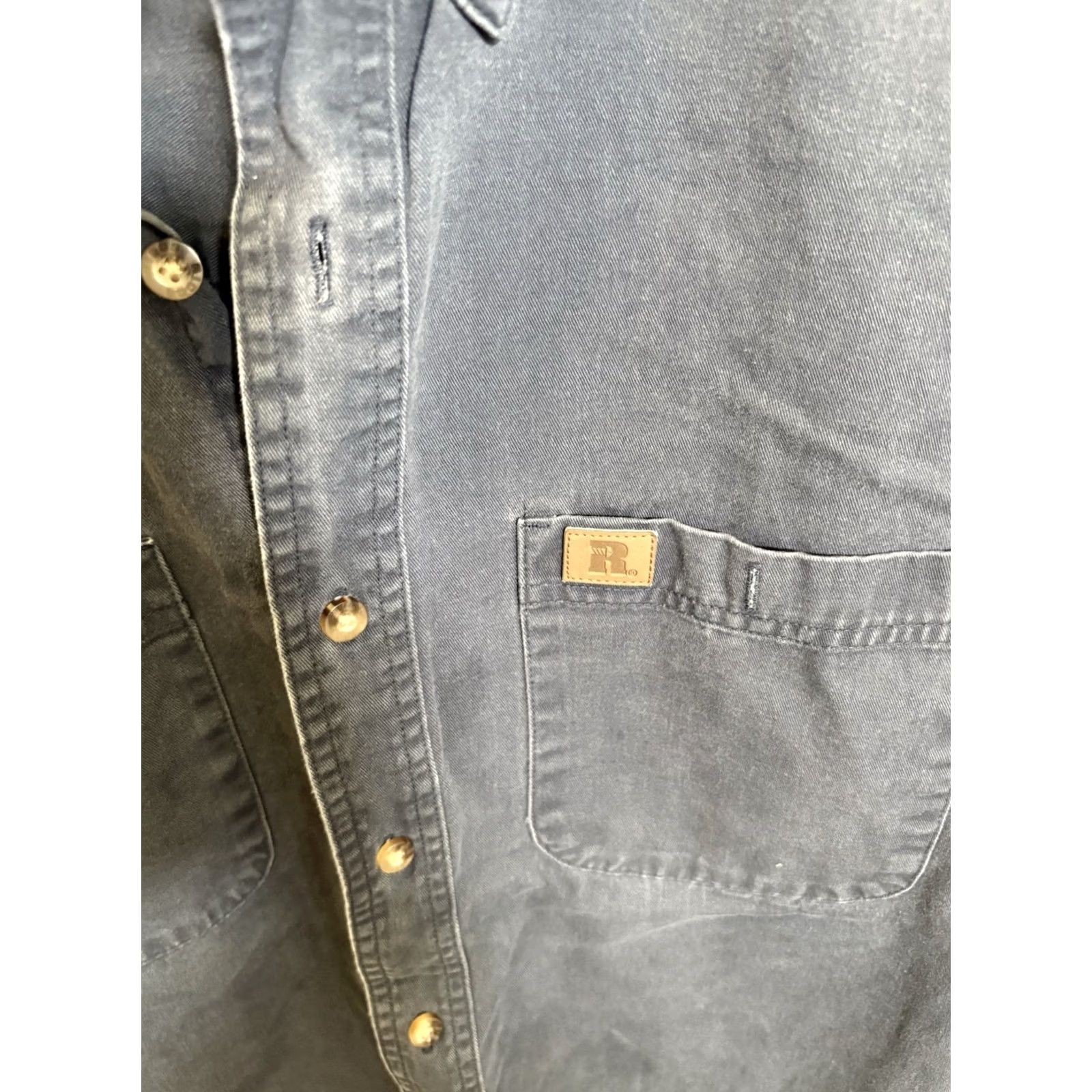 Wrangler Wrangler Riggs Workwear Denim Shirt Outdoor Rugged Western Men’s 2XL Blue Long Sleeve Button-Up Shirt Mens Denim Style 2XL Size US XXL / EU 58 / 5 - 2 Thumbnail