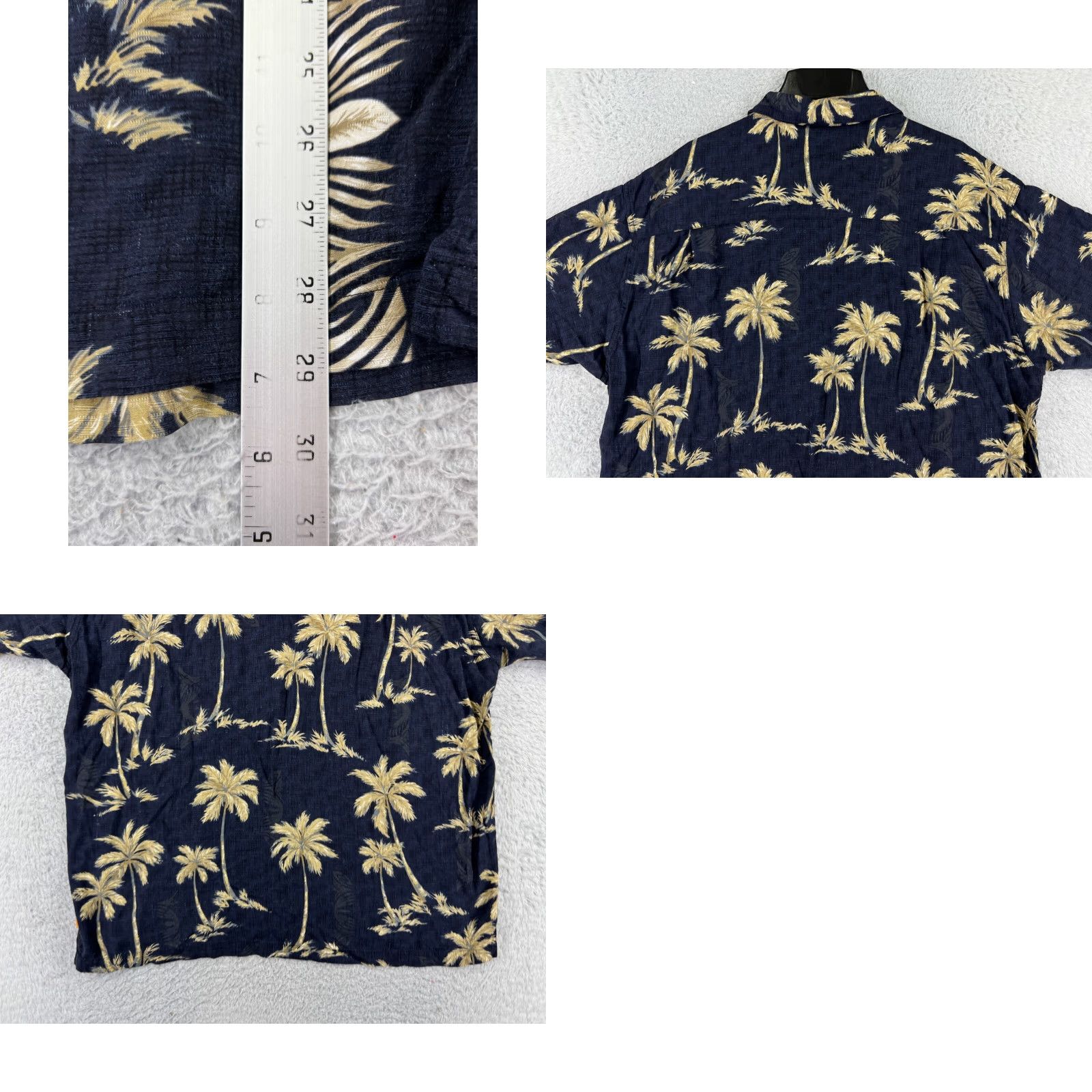 Quiksilver Quiksilver Shirt Mens XL Blue Palm Print Floral Hawaiian Button-Up Size US XL / EU 56 / 4 - 9 Thumbnail