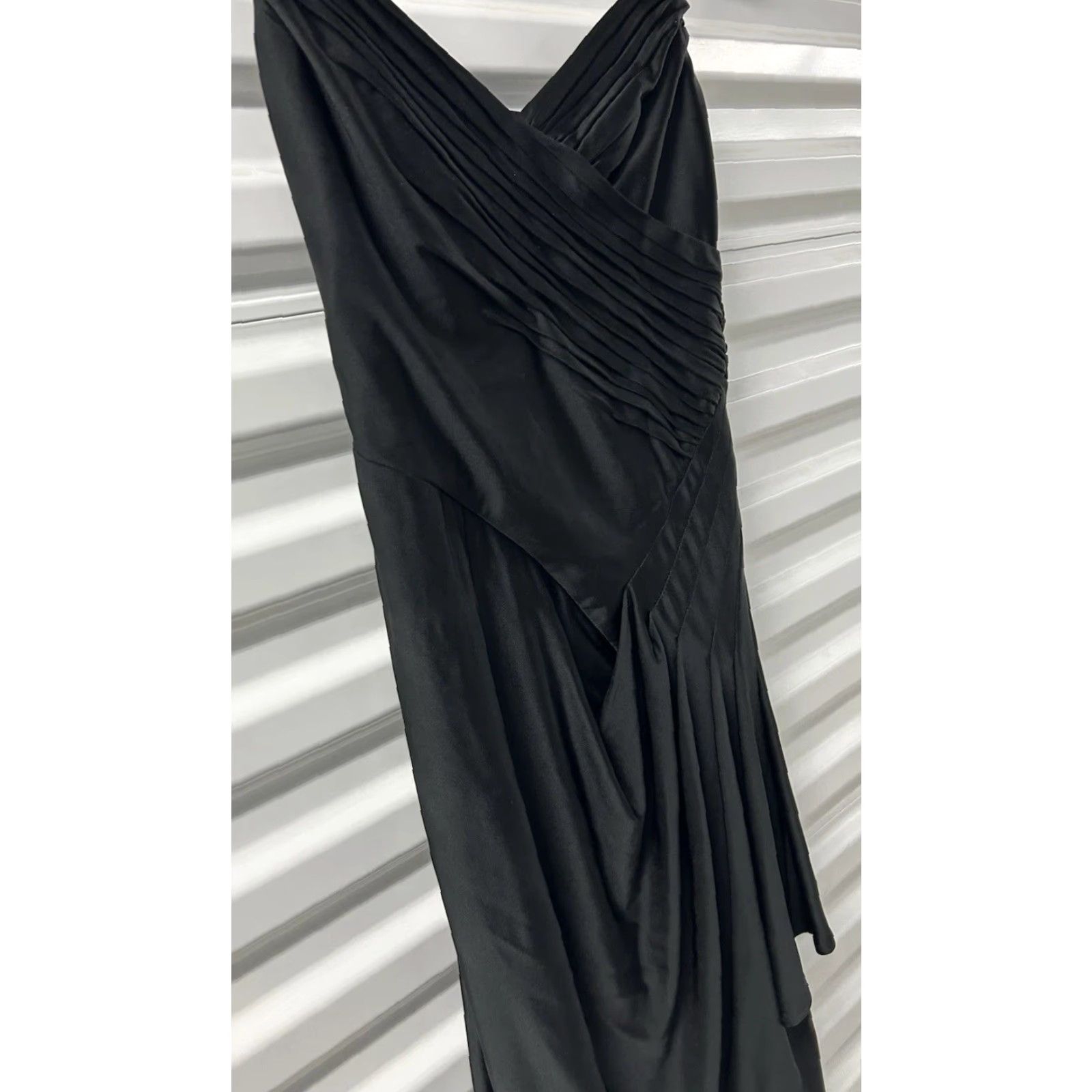 Bcbgmaxazria BCBGMAXAZRIA Dress Women’s Chiffon Midi Spaghetti Strap Sleeveless Empire Waist Black XS Size XS / US 0-2 / IT 36-38 - 3 Thumbnail