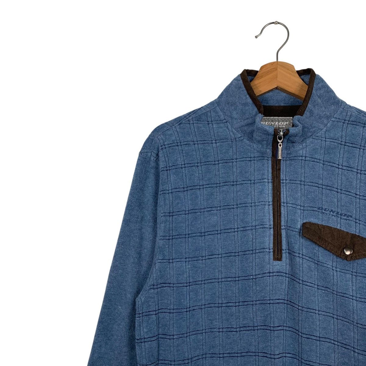 Dunlop DUNLOP Half Zip Turtleneck Checked Sweatshirts #1655-C74 Size US M / EU 48-50 / 2 - 6 Thumbnail